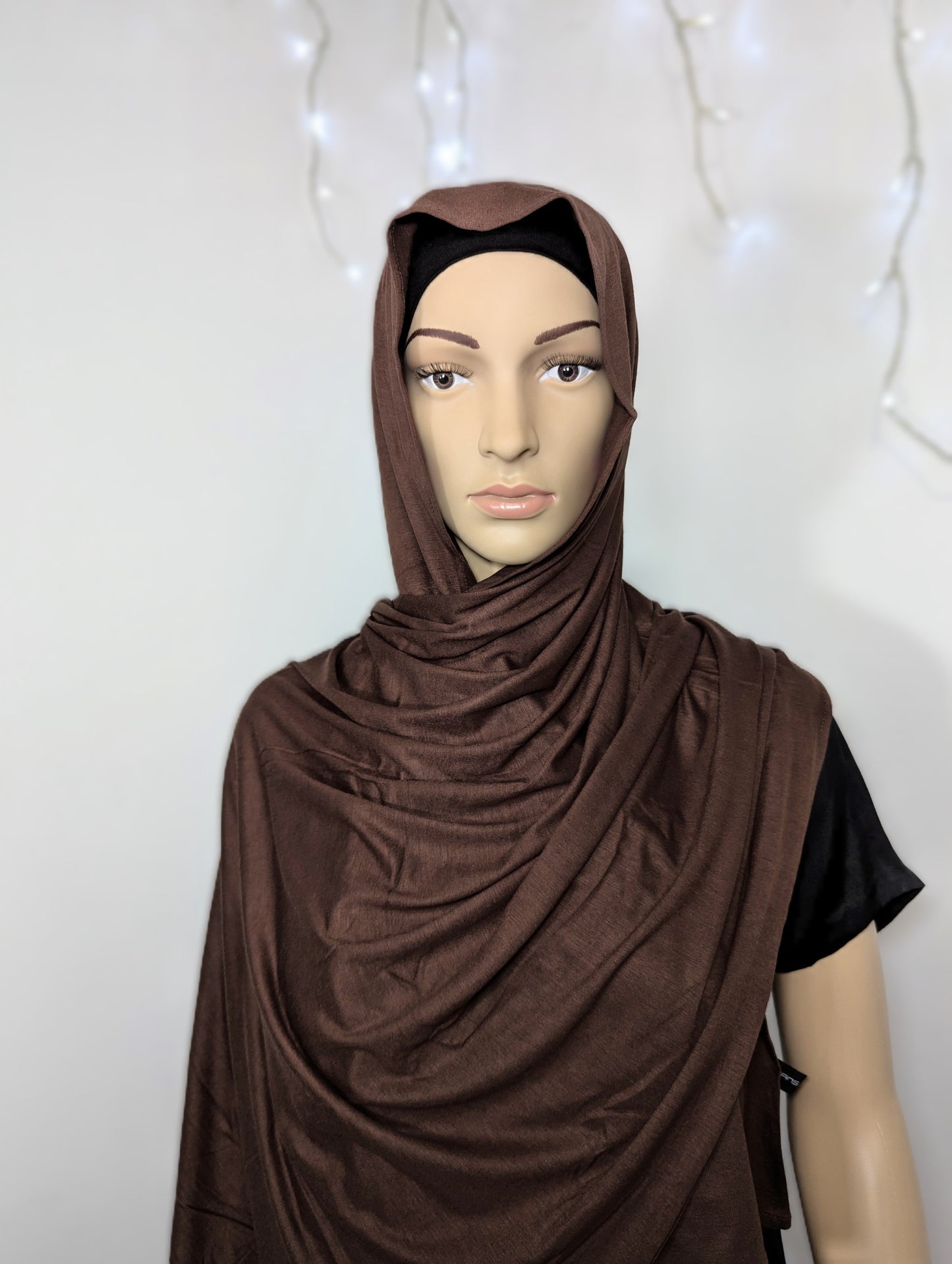 Plain Jersey Scarf -- Dark Brown