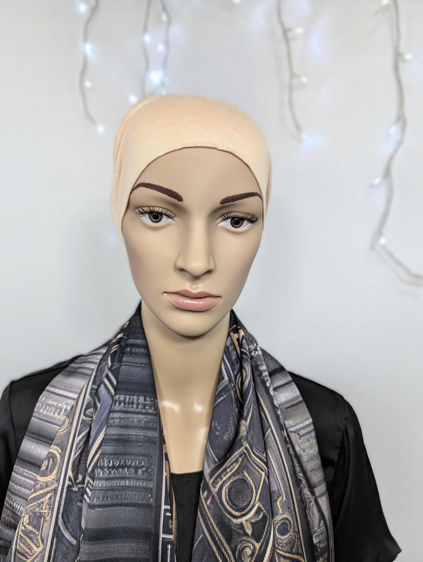 Inner Cap Tie Back -- Beige