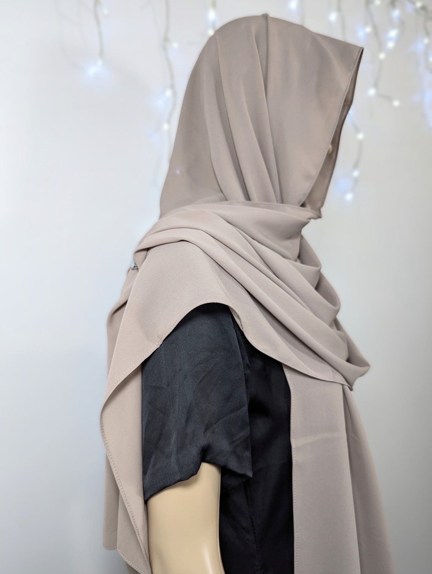 Plain Chiffon Scarf -- Khaki Brown