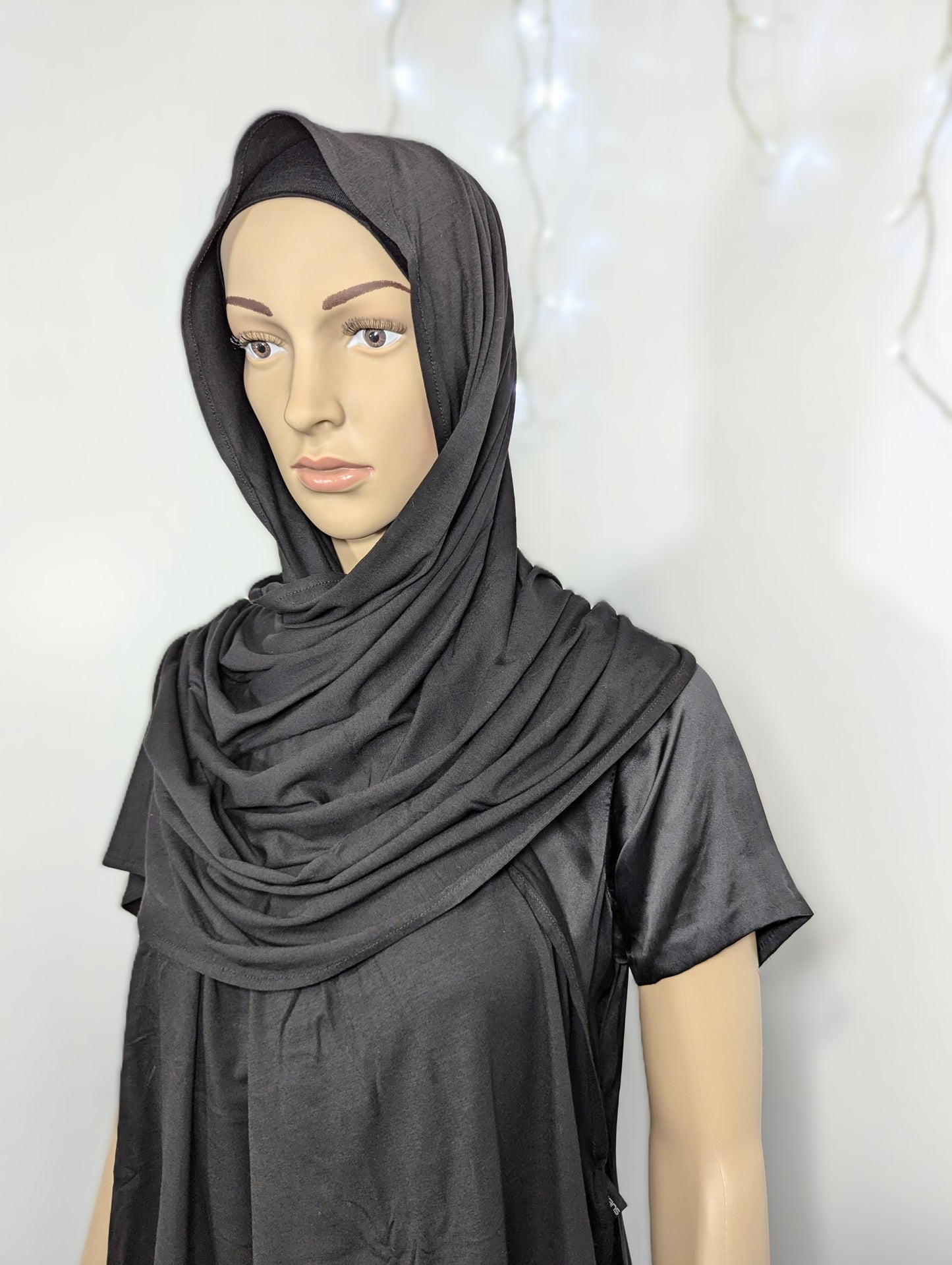 Plain Jersey Scarf -- Black