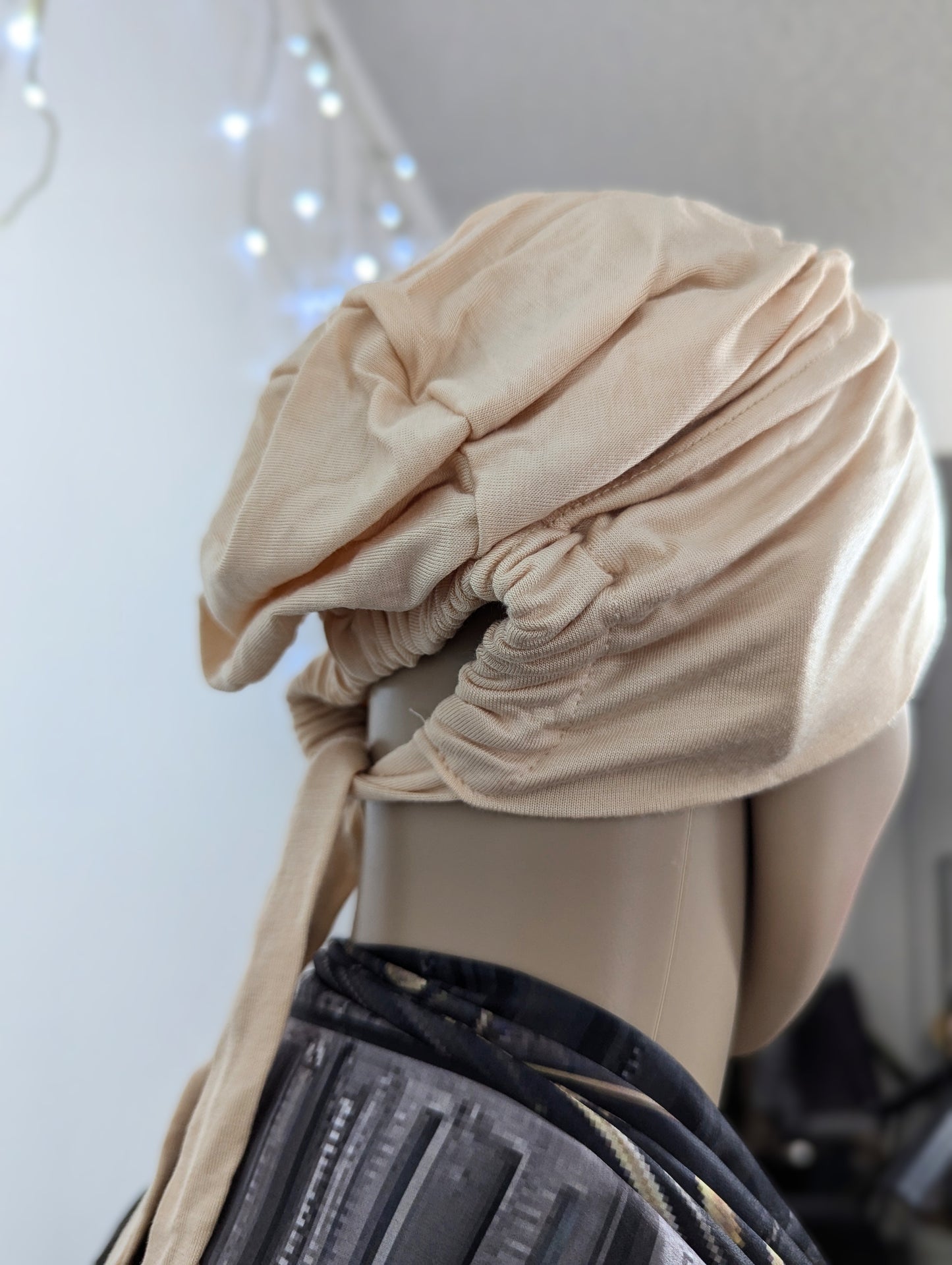 Inner Cap Tie Back -- Beige
