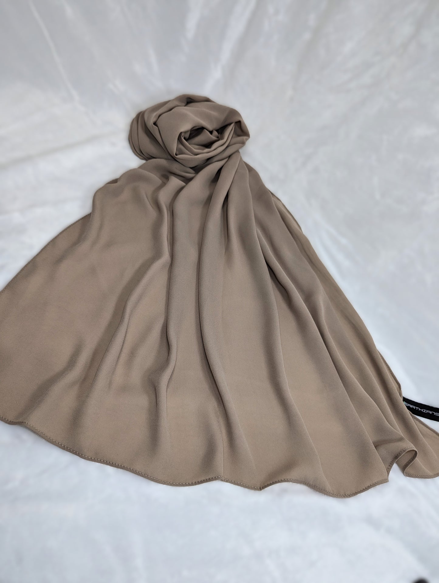 Plain Chiffon Scarf -- Khaki Brown