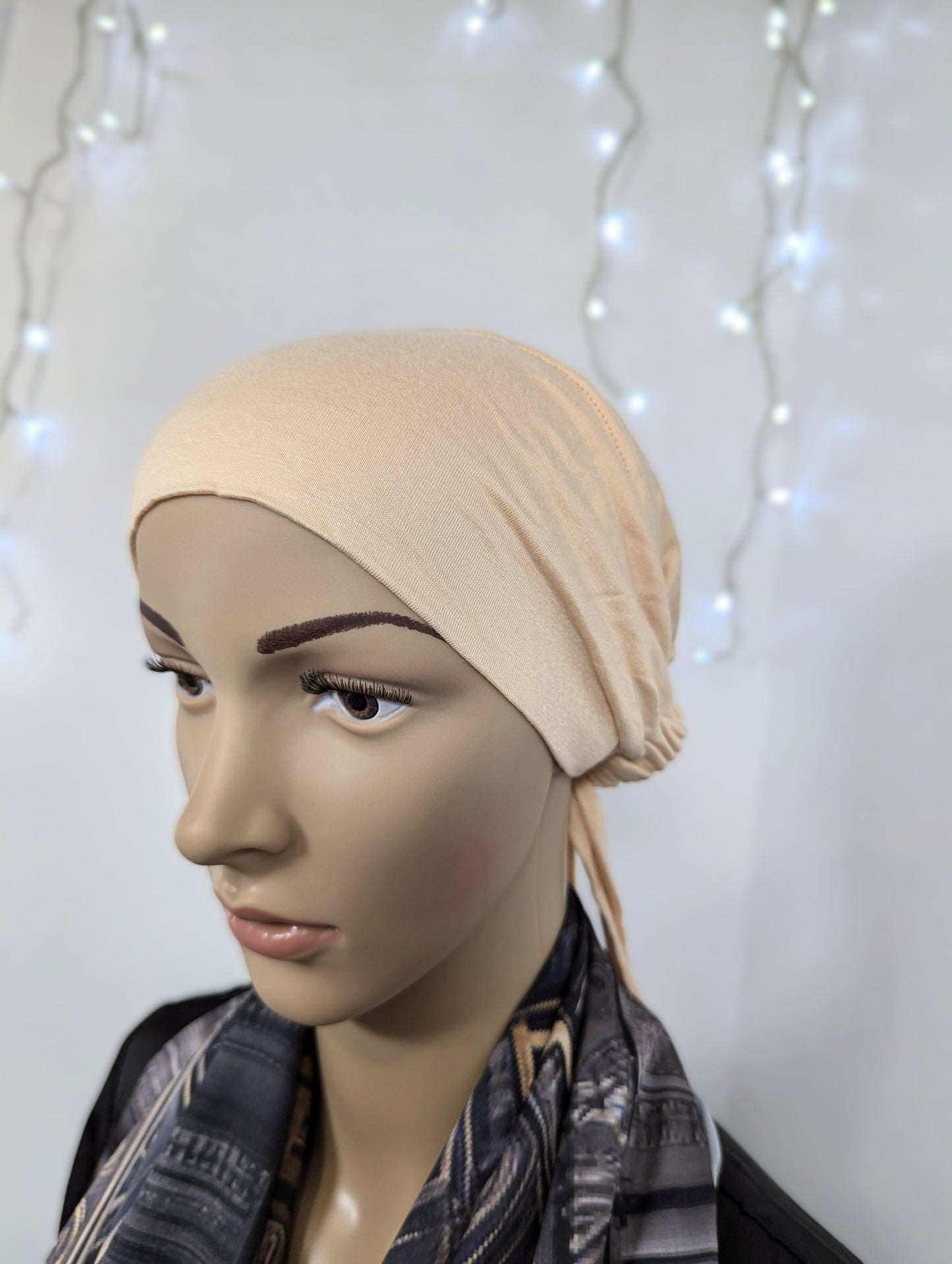 Inner Cap Tie Back -- Beige