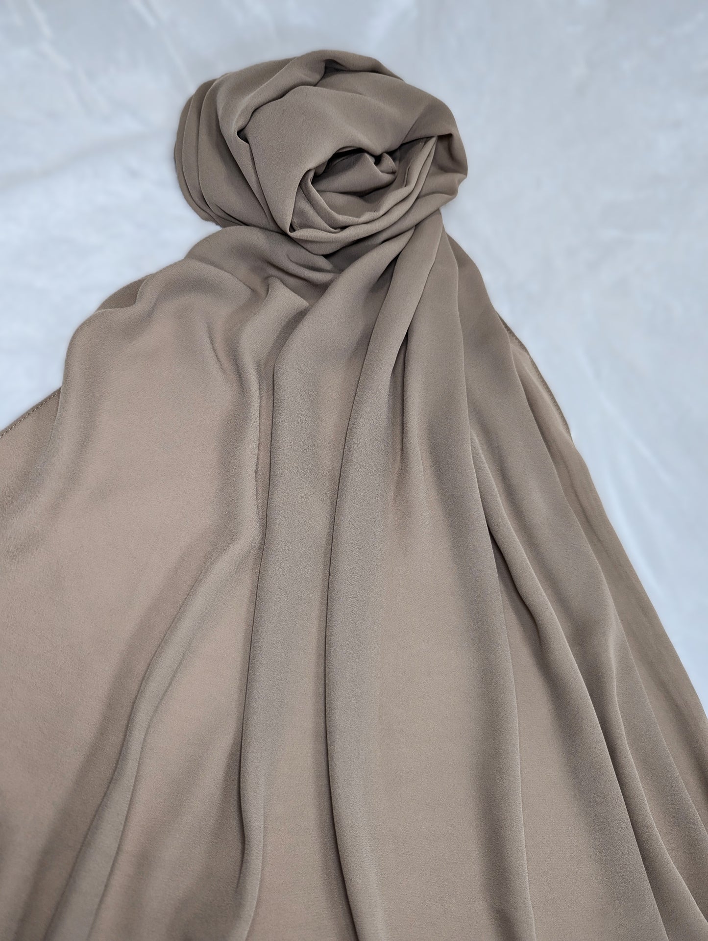 Plain Chiffon Scarf -- Khaki Brown