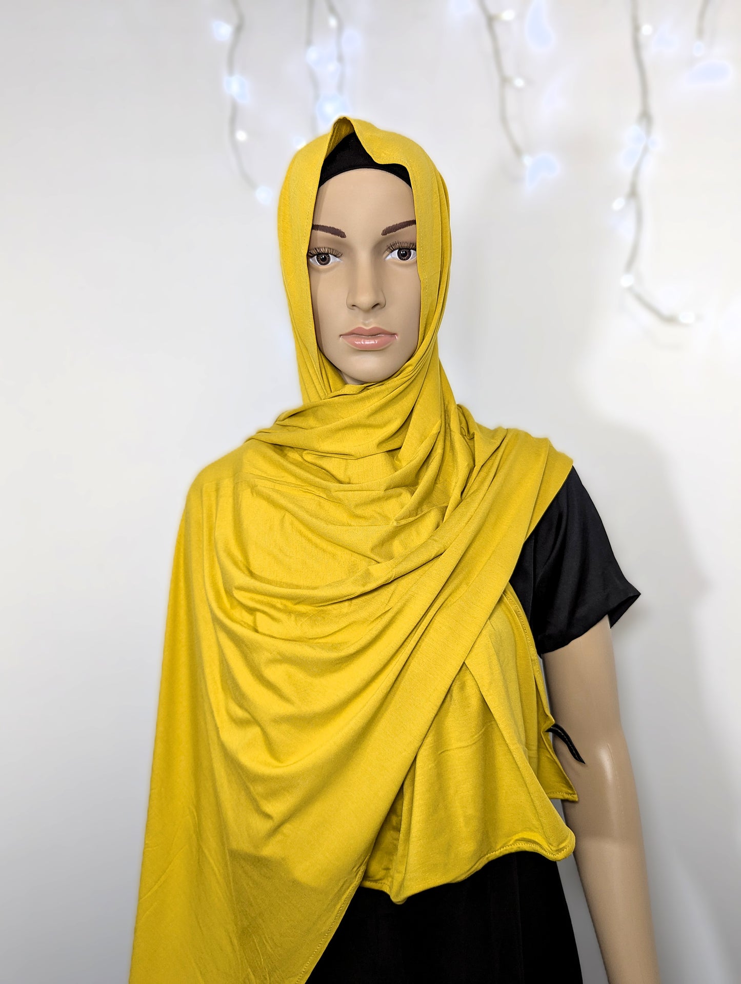 Plain Jersey Scarf -- Mustard