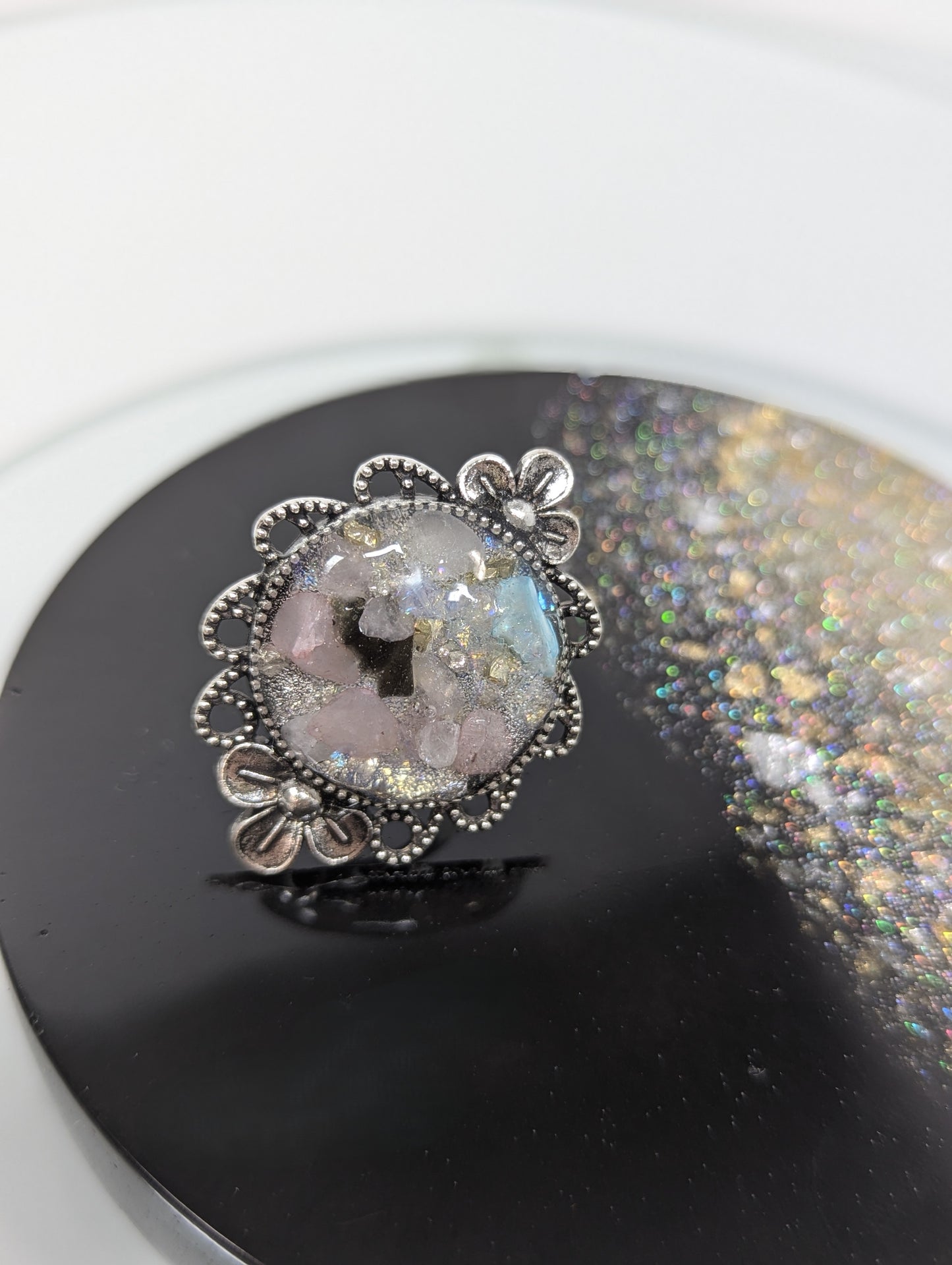 Broken Stone Resin Ring