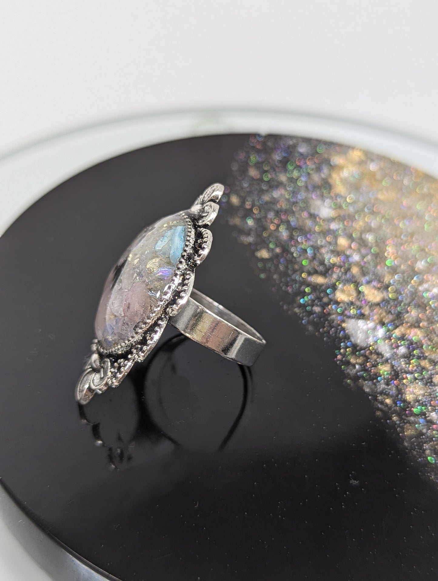 Broken Stone Resin Ring