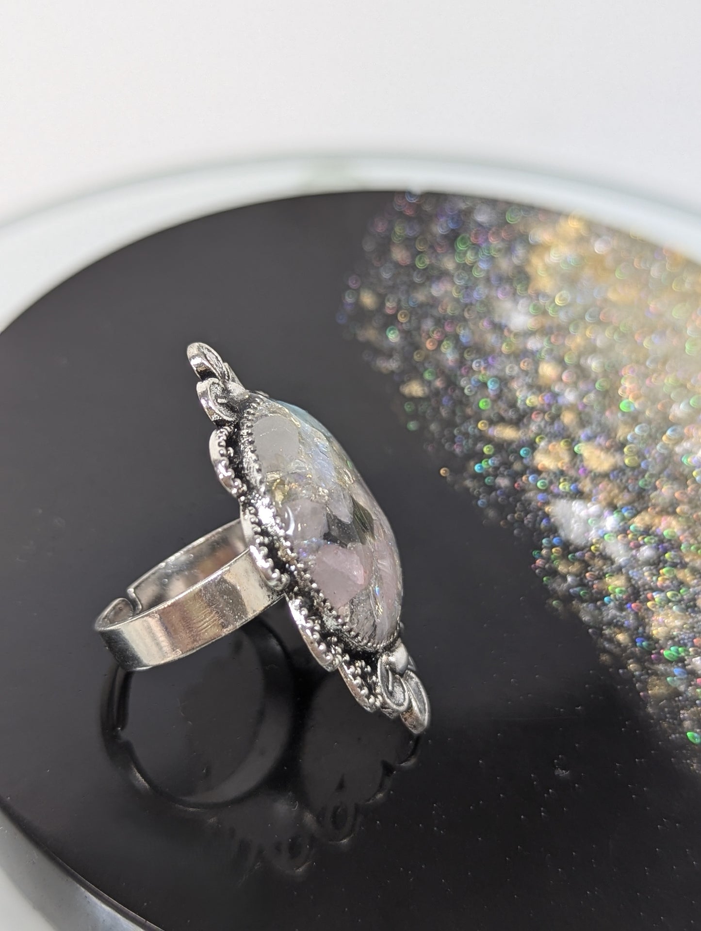 Broken Stone Resin Ring