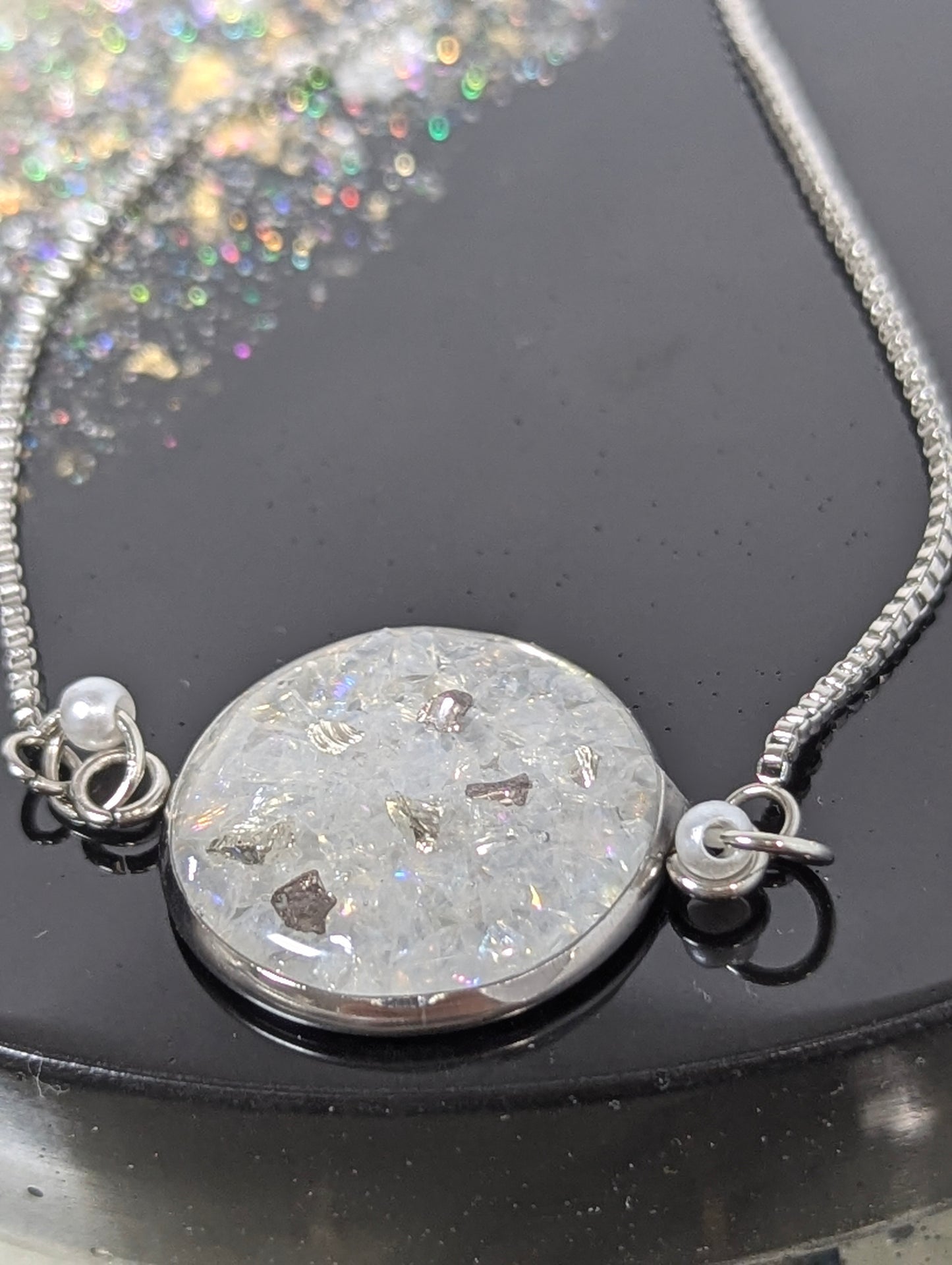 White and Silver Stones Bracelet