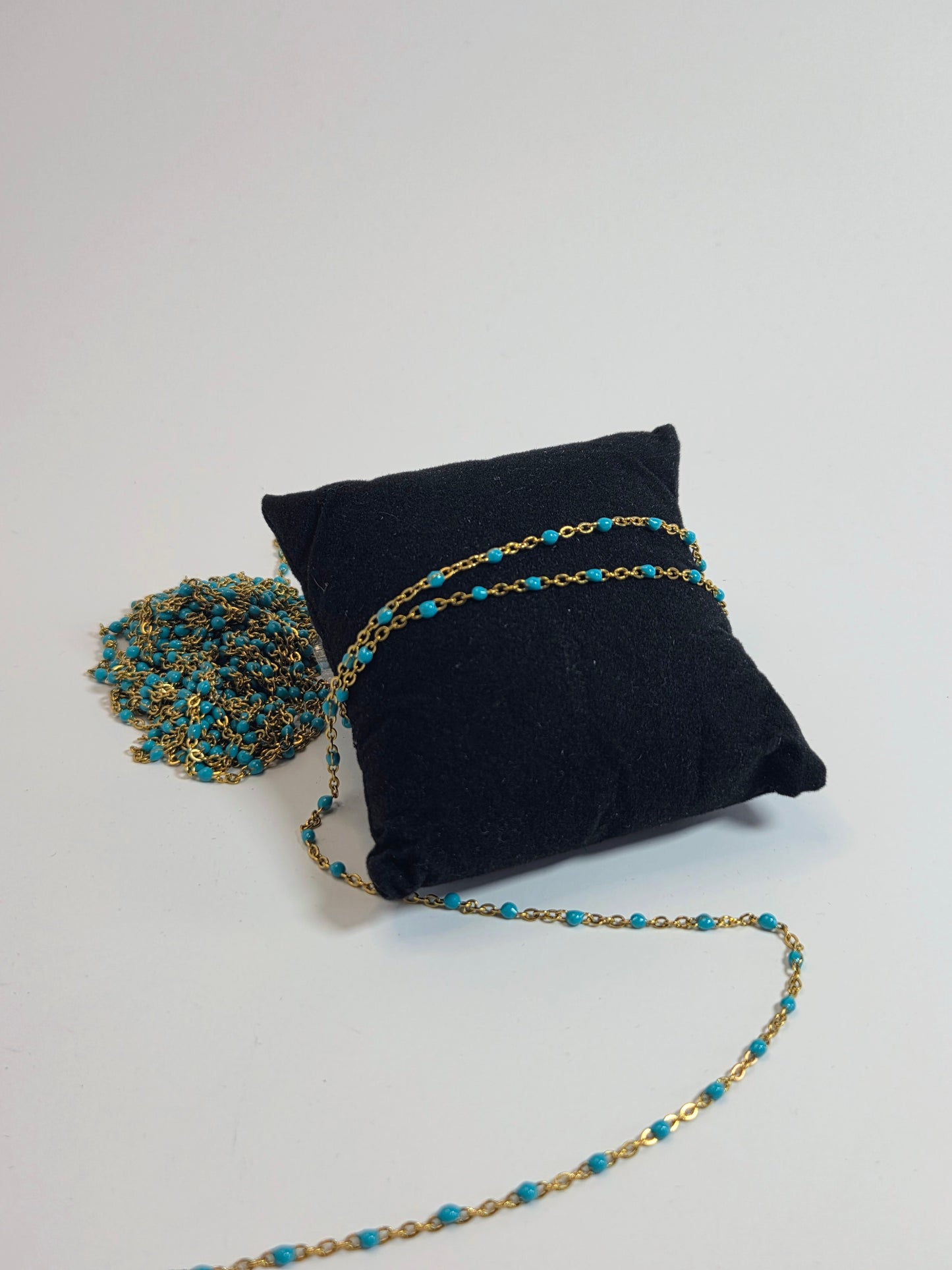PVD Gold-Plated Turquoise Chain