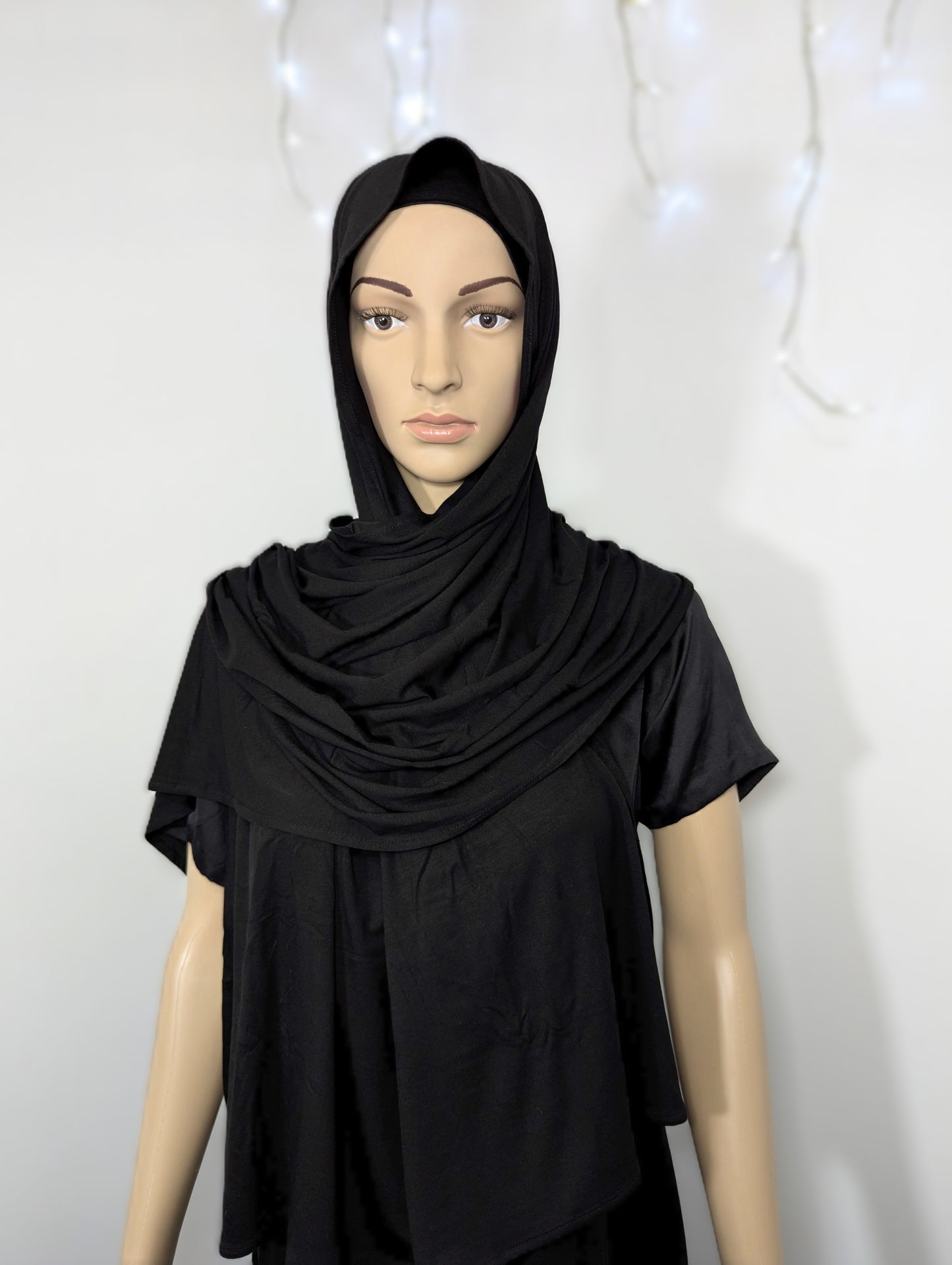 Plain Jersey Scarf -- Black