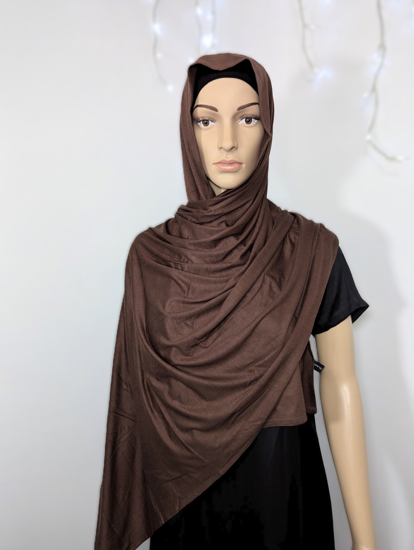 Plain Jersey Scarf -- Dark Brown
