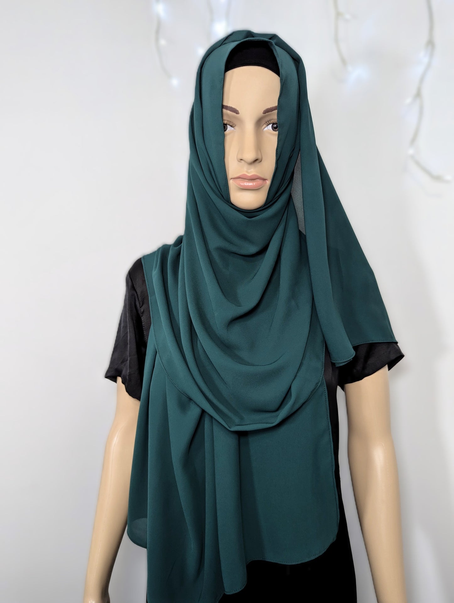 Plain Chiffon Scarf -- Green