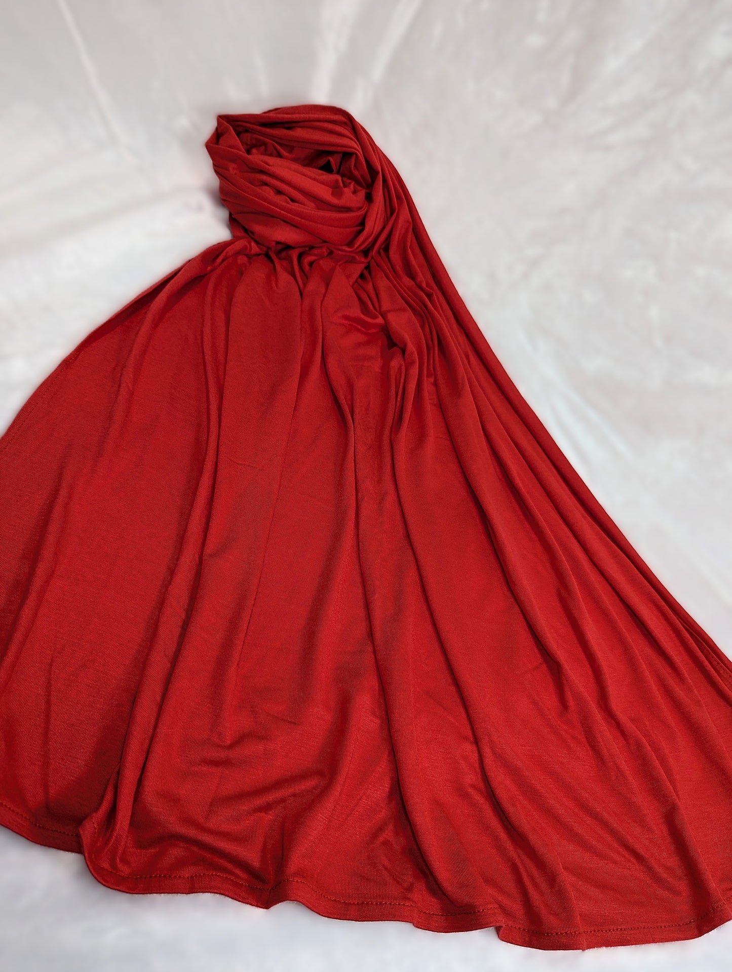 Plain Jersey Scarf -- Red