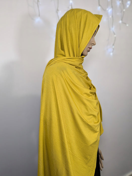 Plain Jersey Scarf -- Mustard