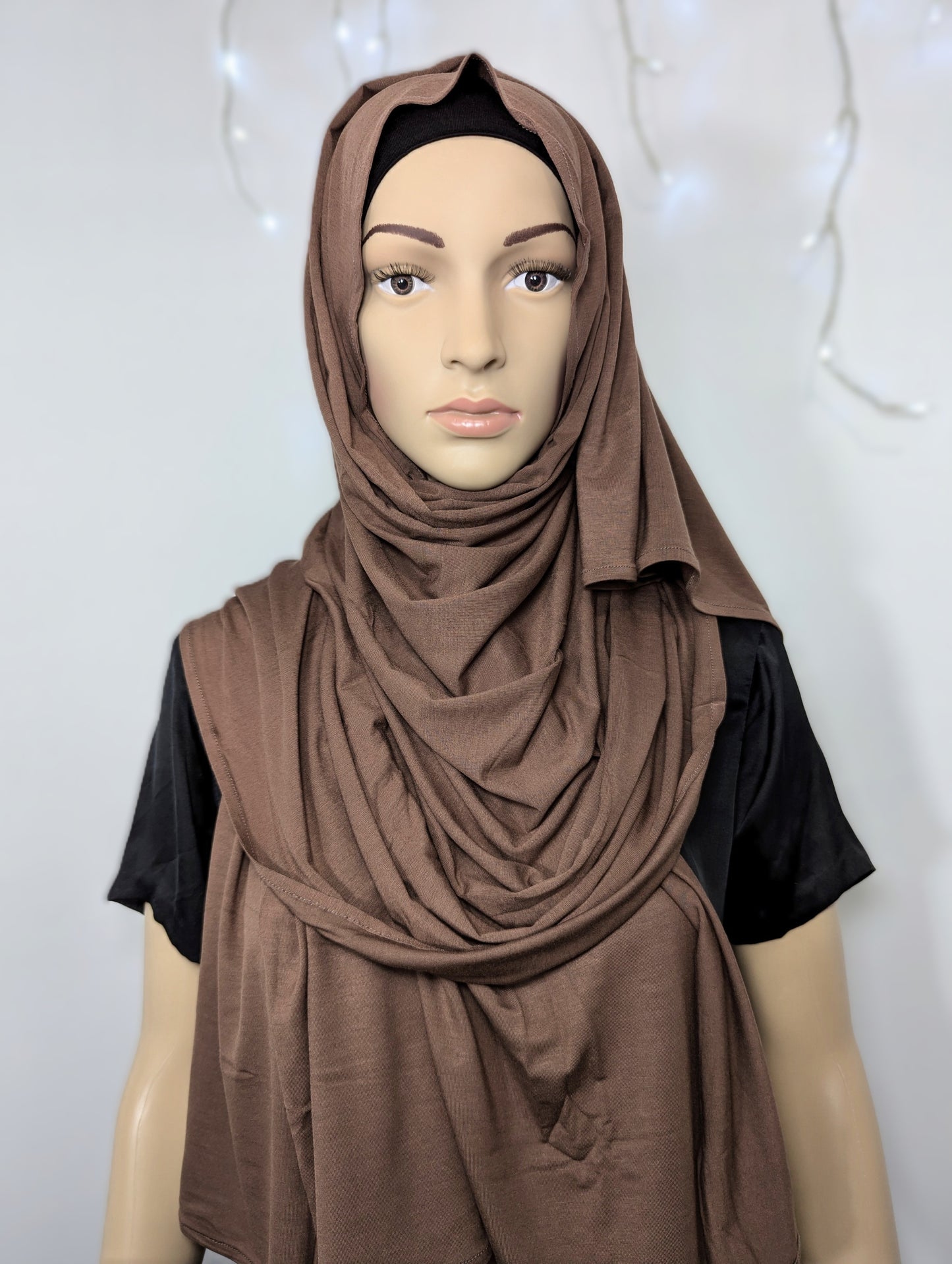Plain Jersey Scarf -- Brown