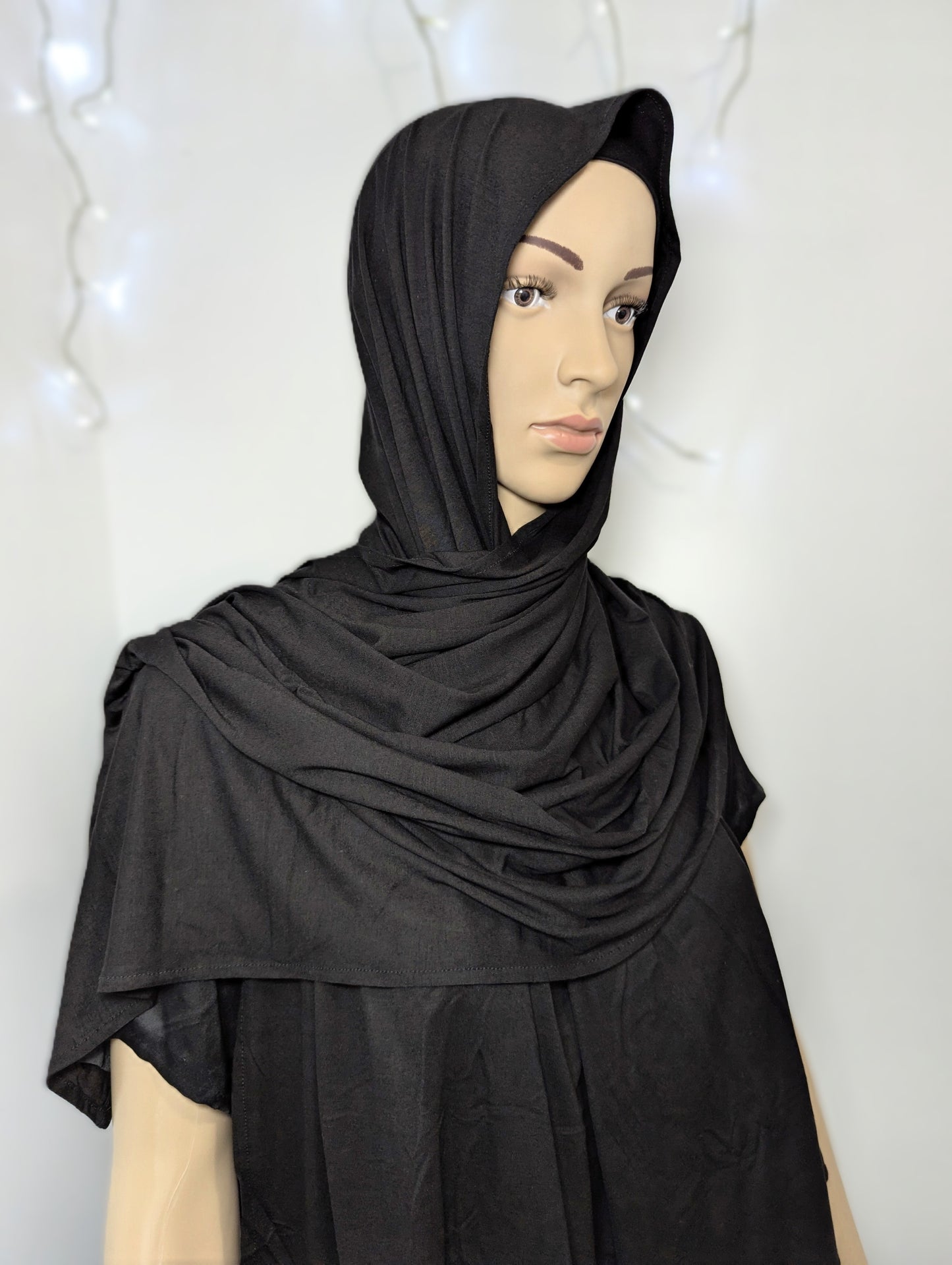 Plain Jersey Scarf -- Black