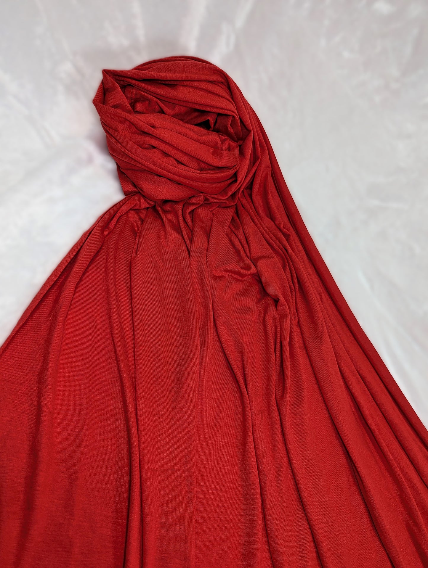 Plain Jersey Scarf -- Red