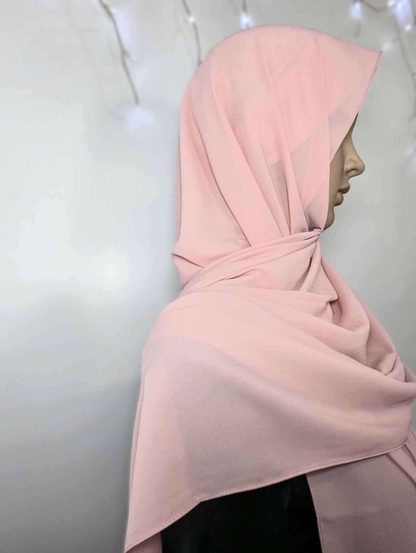 Plain Chiffon Scarf -- Pink