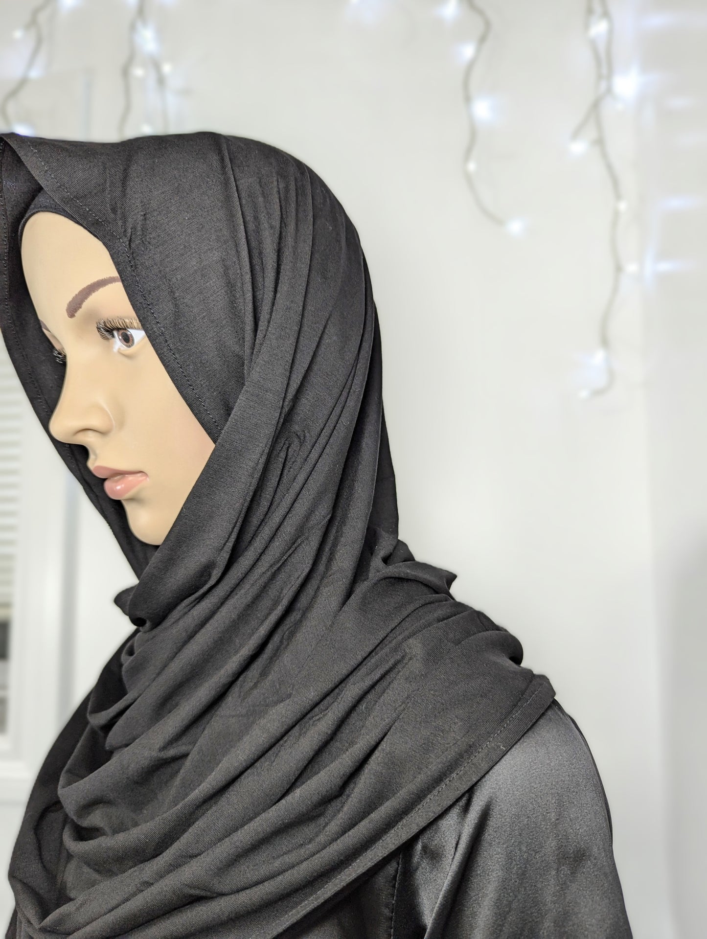 Plain Jersey Scarf -- Black