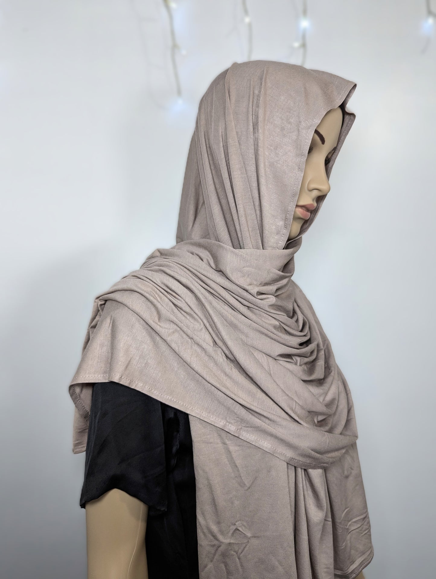 Plain Jersey Scarf -- Light Brown