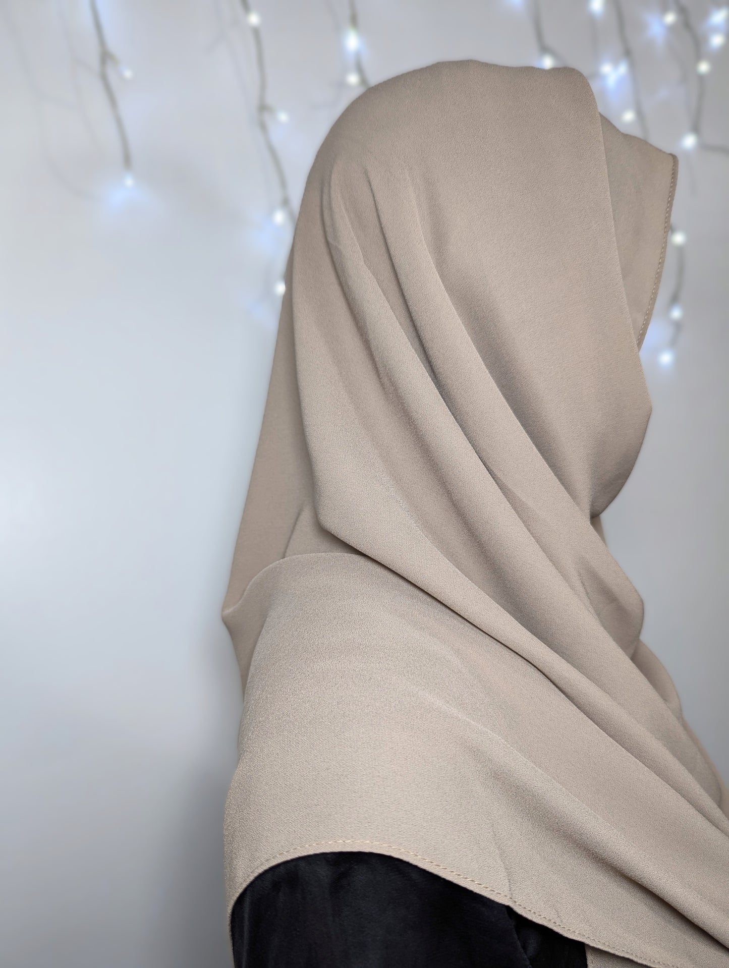 Plain Chiffon Scarf -- Khaki