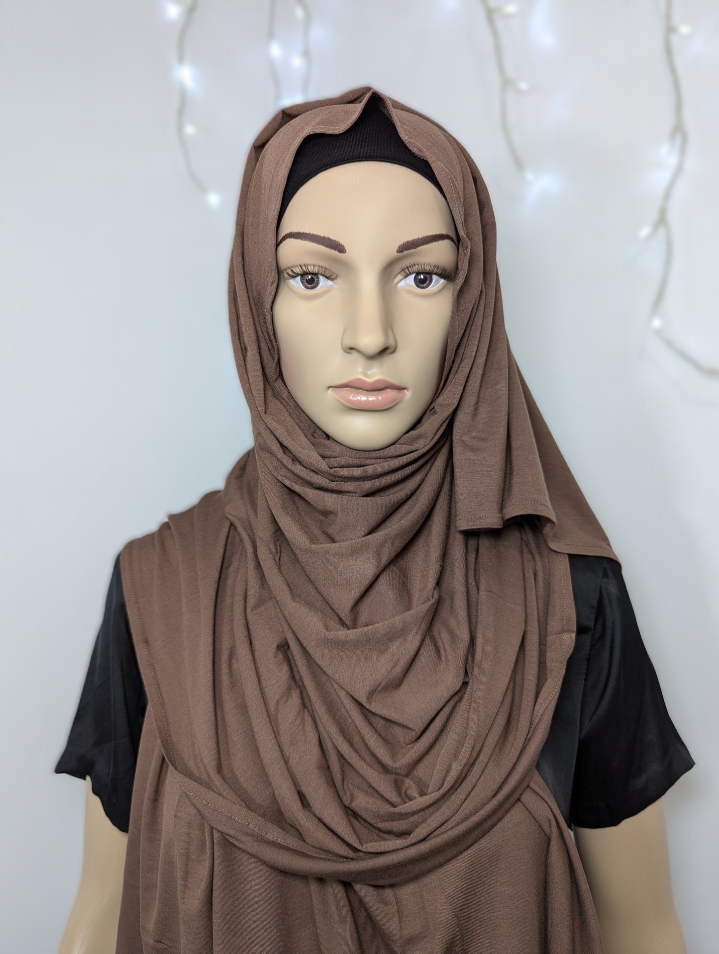 Plain Jersey Scarf -- Brown
