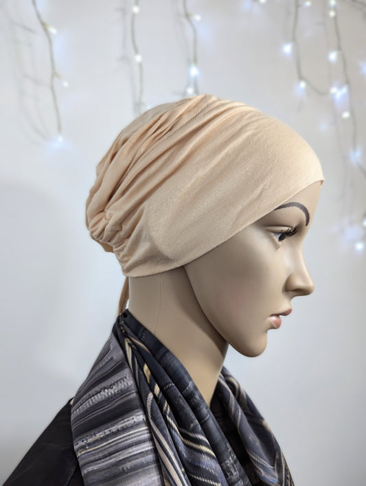 Inner Cap Tie Back -- Beige