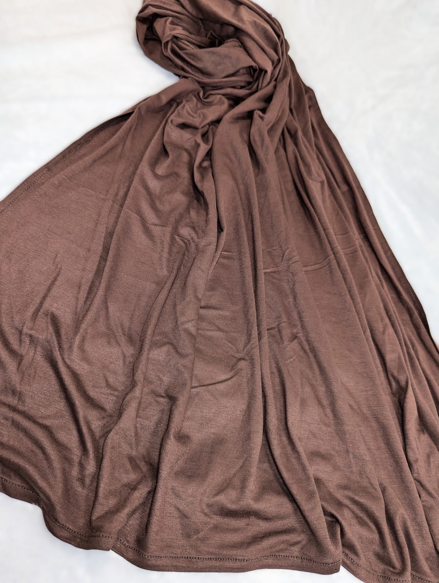 Plain Jersey Scarf -- Dark Brown