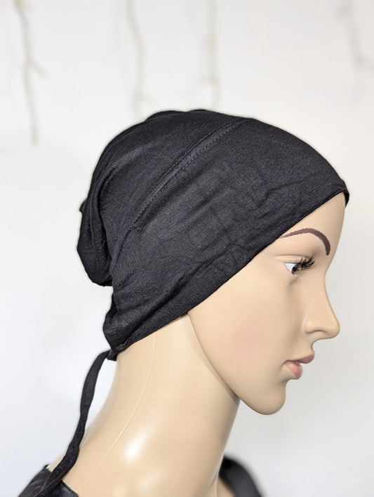 Inner Cap Tie Back Thin -- Black