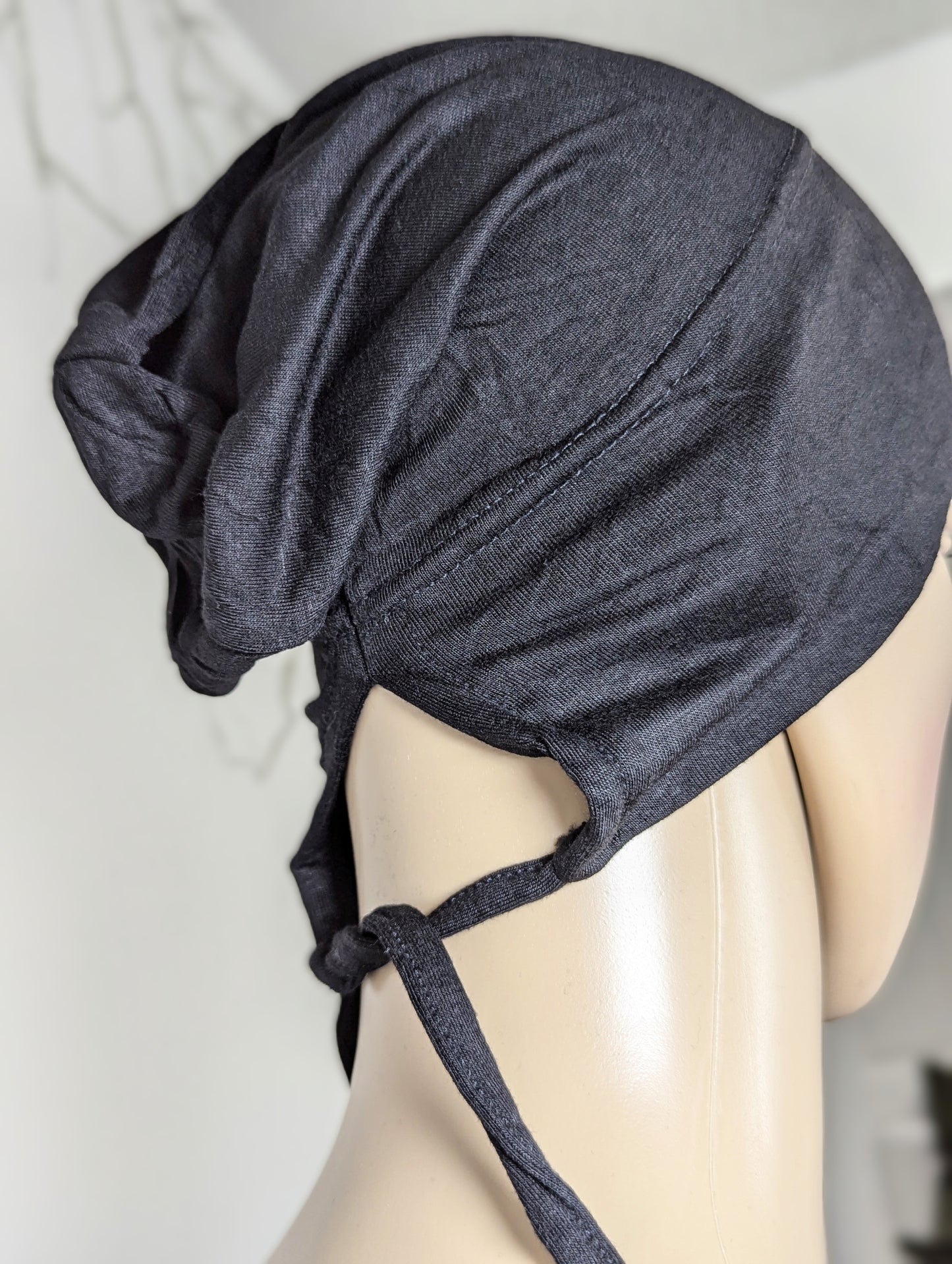 Inner Cap Tie Back Thin -- Black