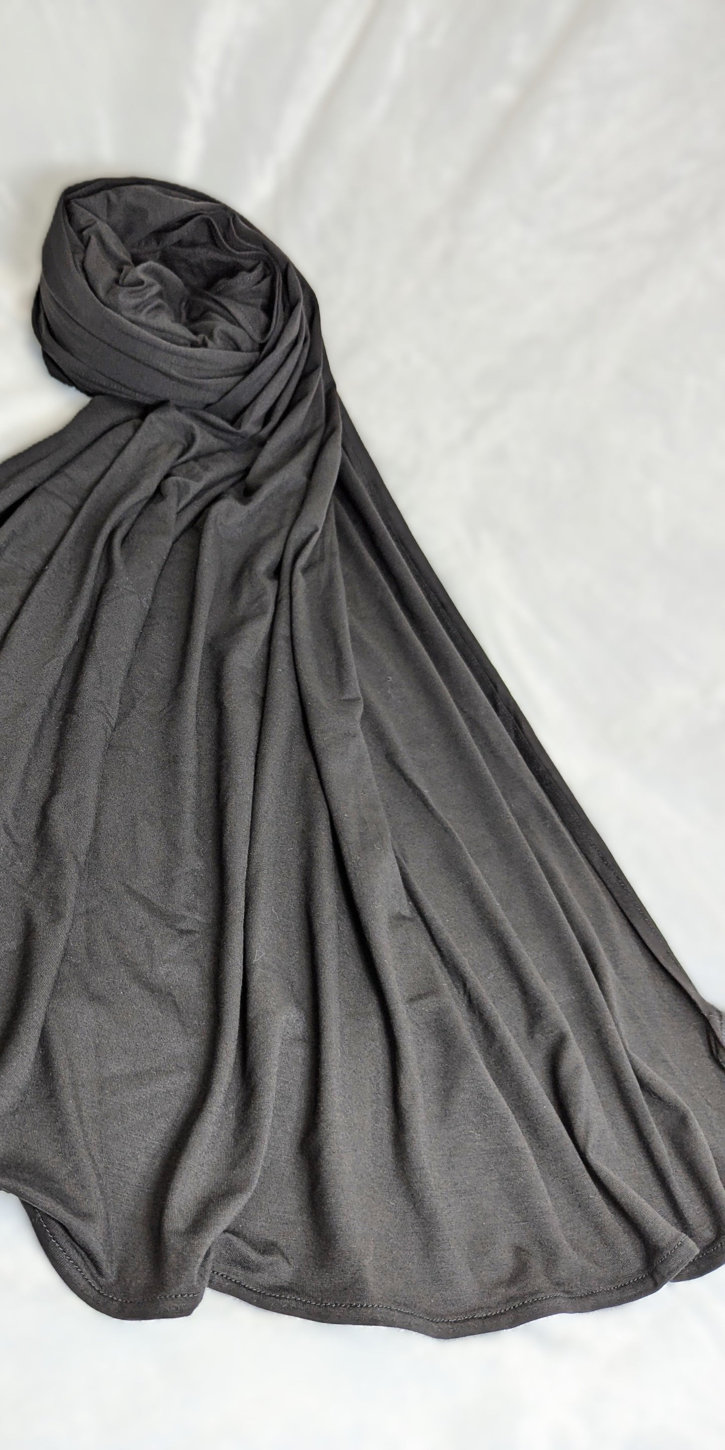 Plain Jersey Scarf -- Black