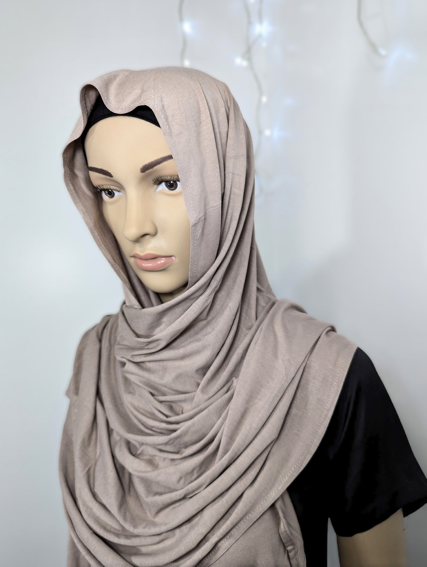 Plain Jersey Scarf -- Light Brown