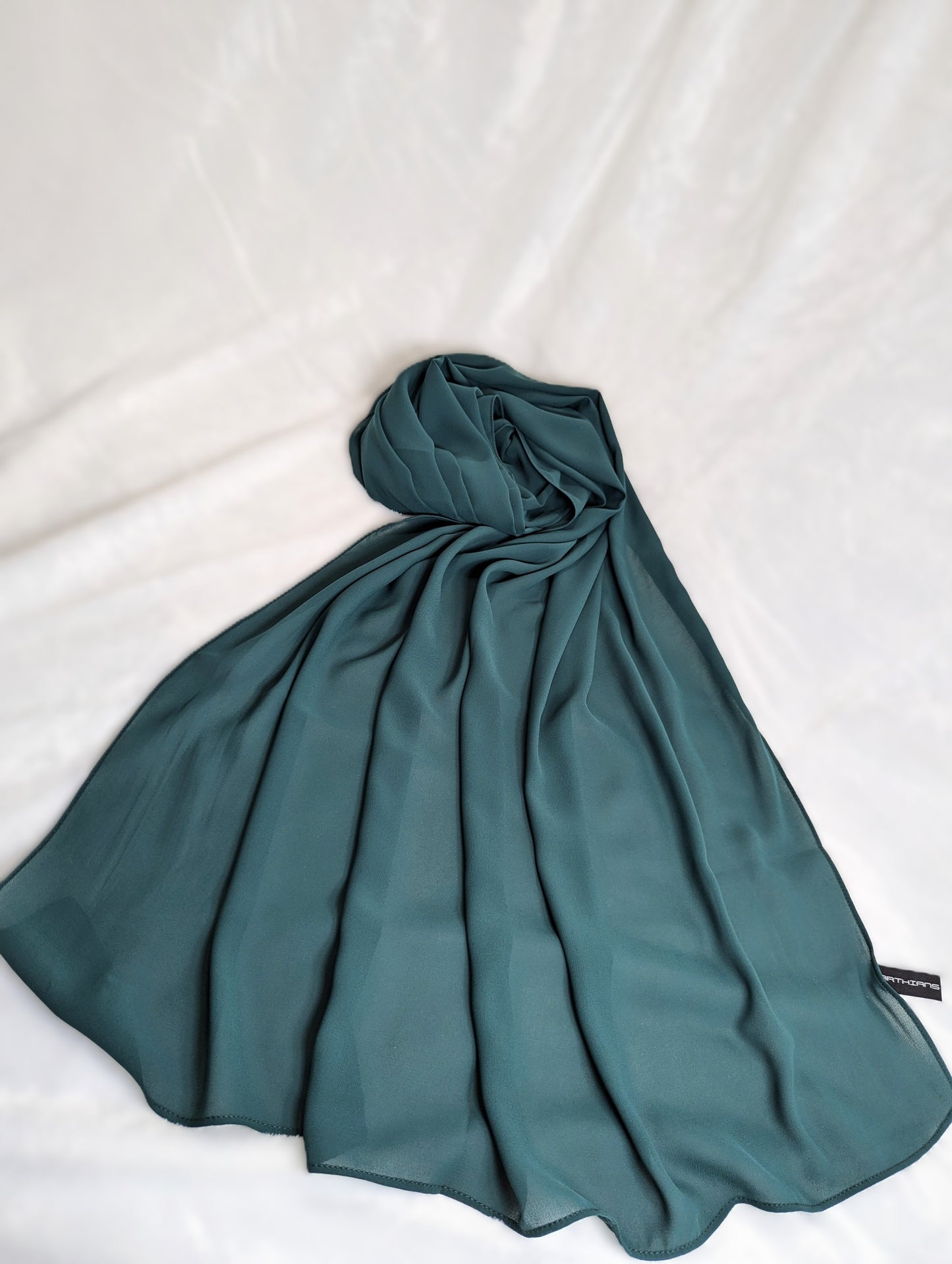 Plain Chiffon Scarf -- Green