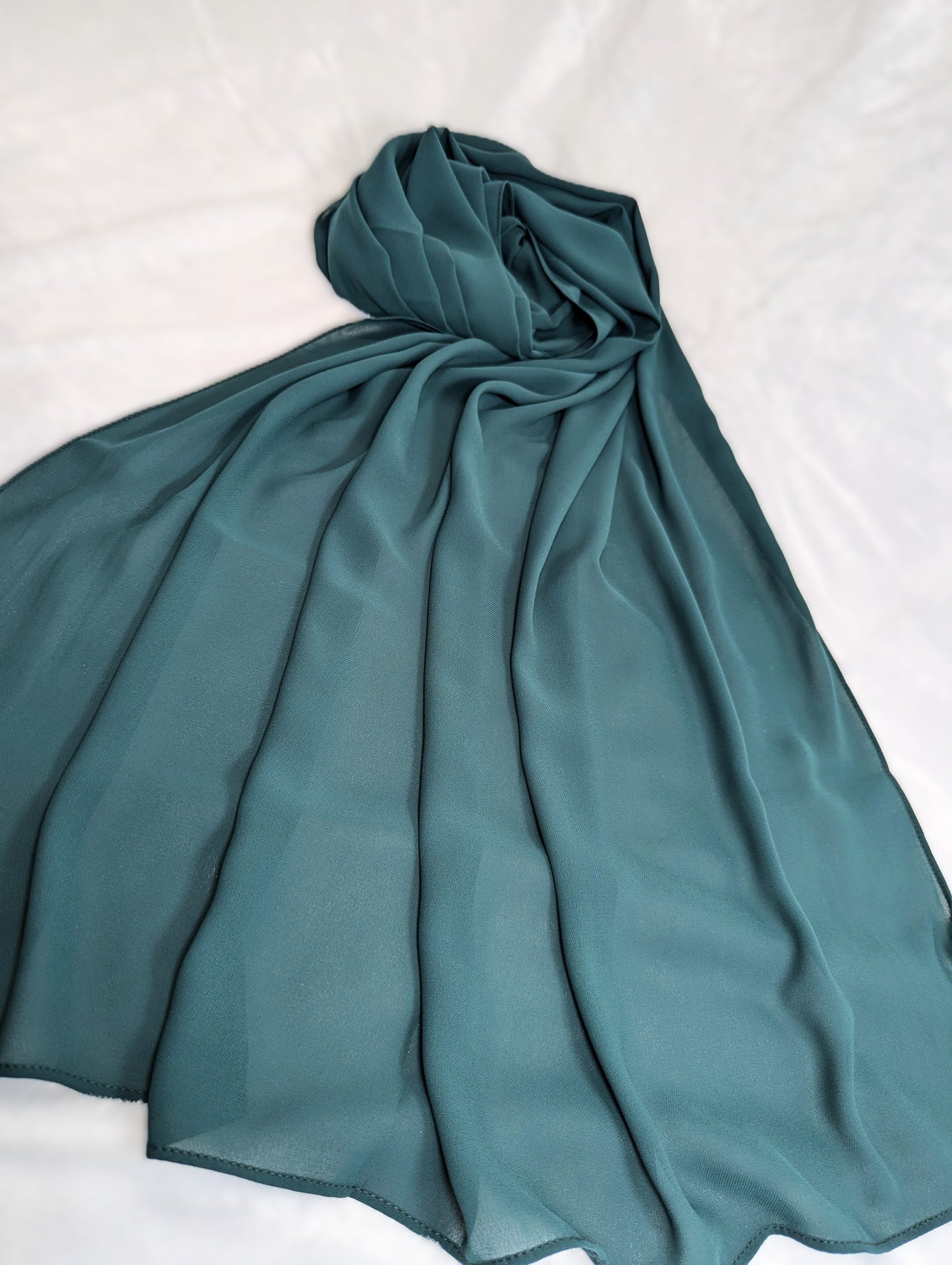 Plain Chiffon Scarf -- Green