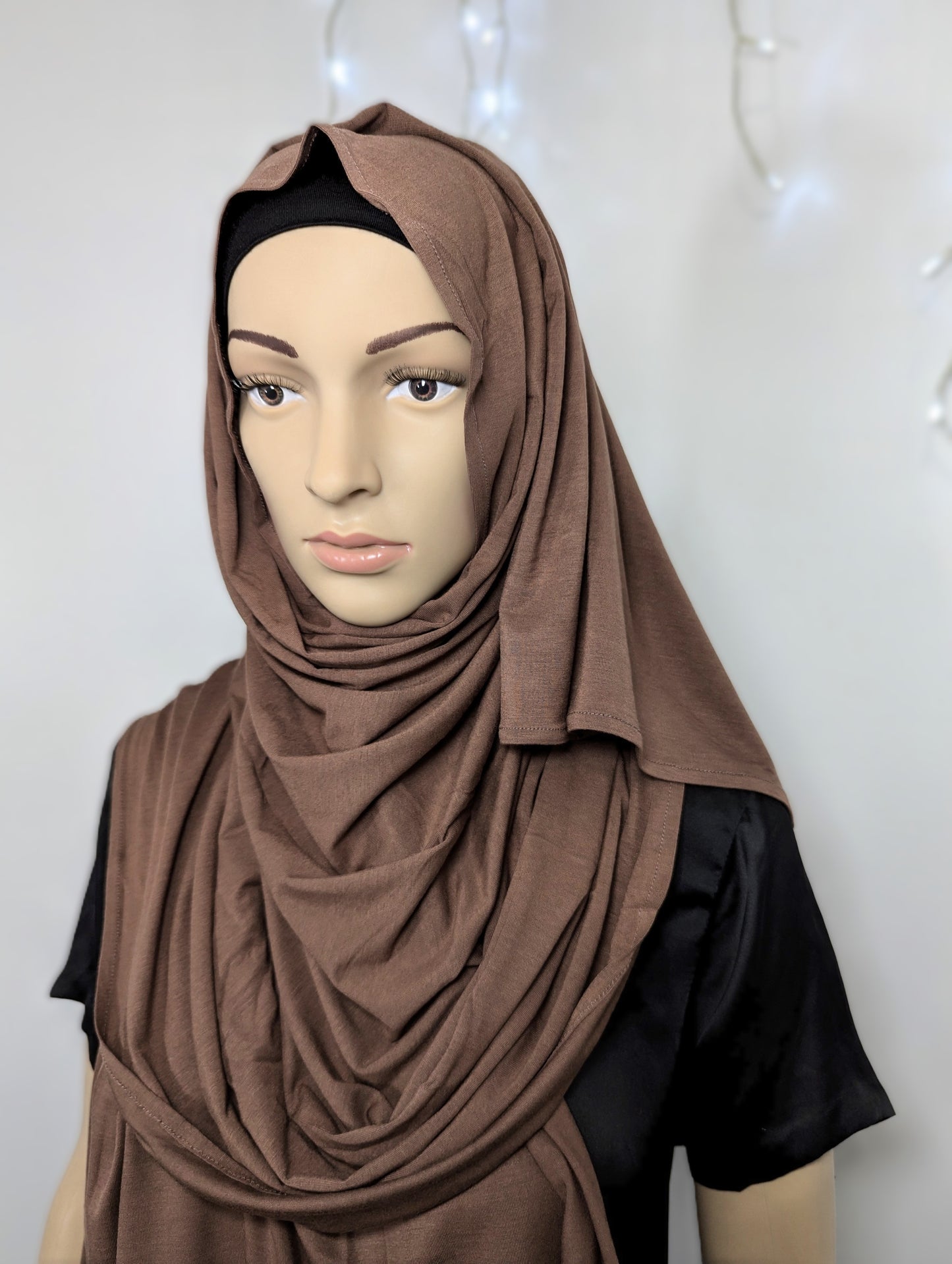 Plain Jersey Scarf -- Brown