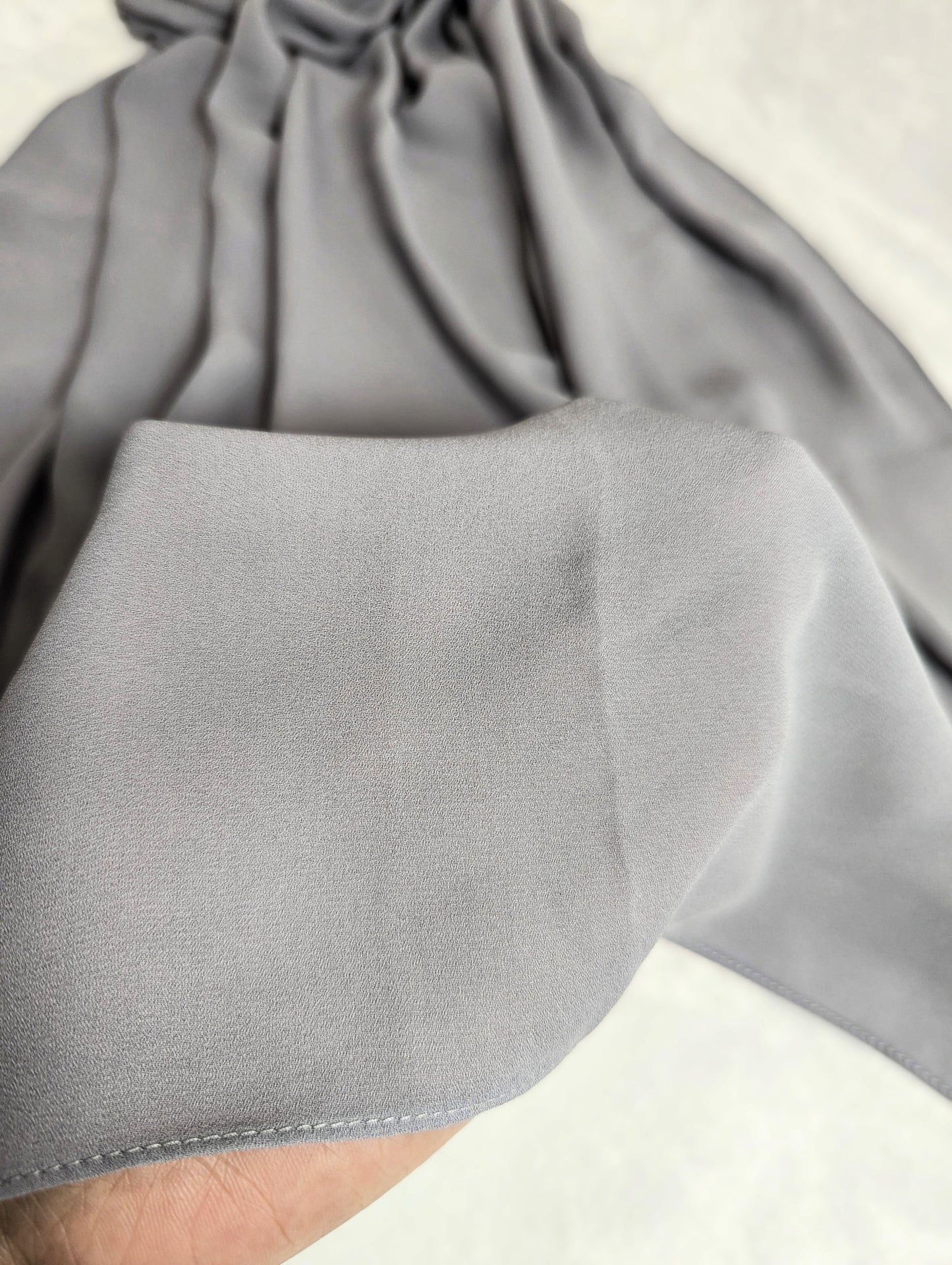 Plain Chiffon Scarf -- Gray
