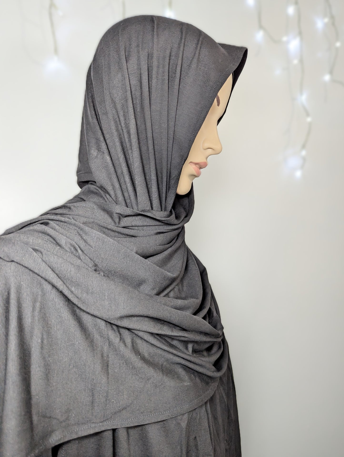 Plain Jersey Scarf -- Black