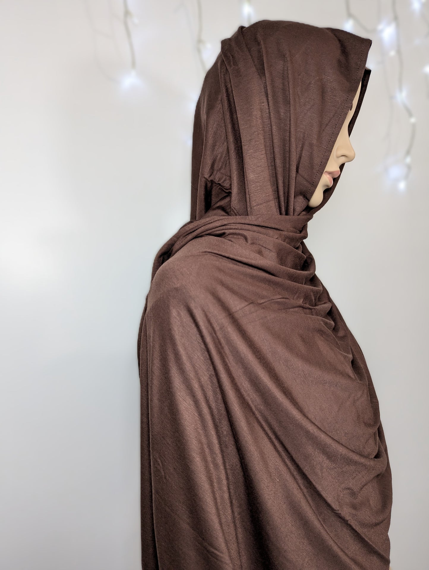 Plain Jersey Scarf -- Dark Brown