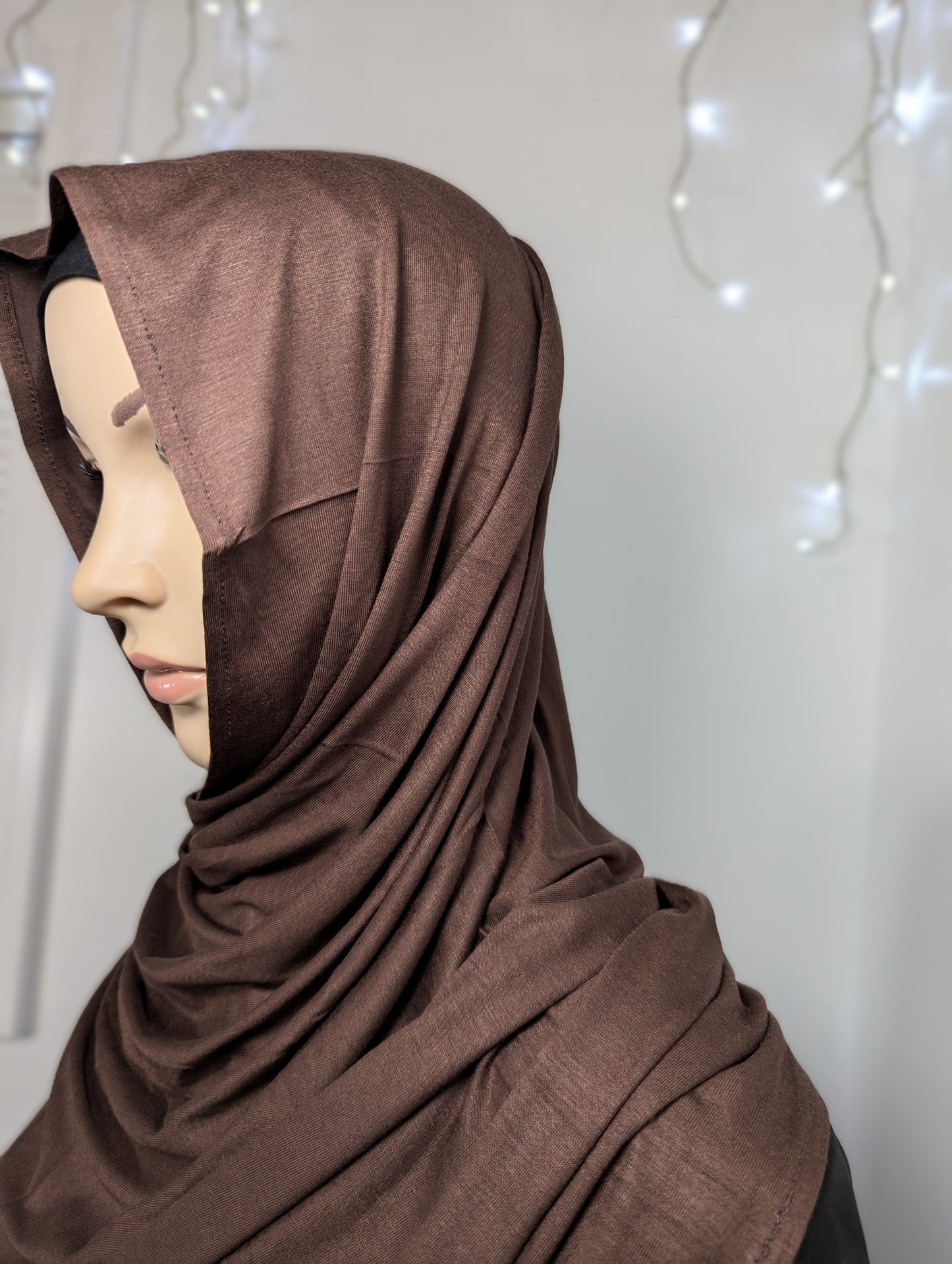 Plain Jersey Scarf -- Dark Brown