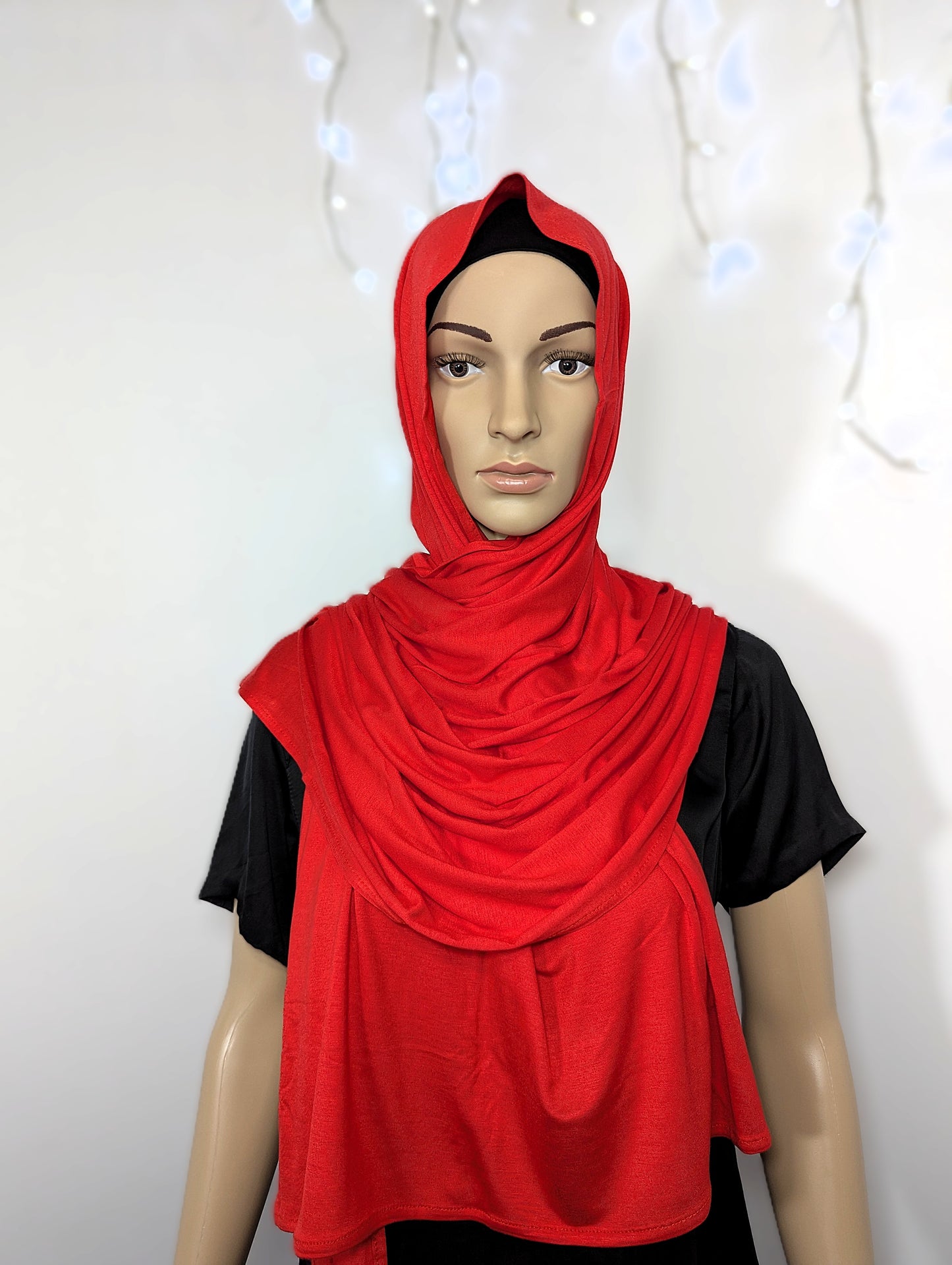 Plain Jersey Scarf -- Red