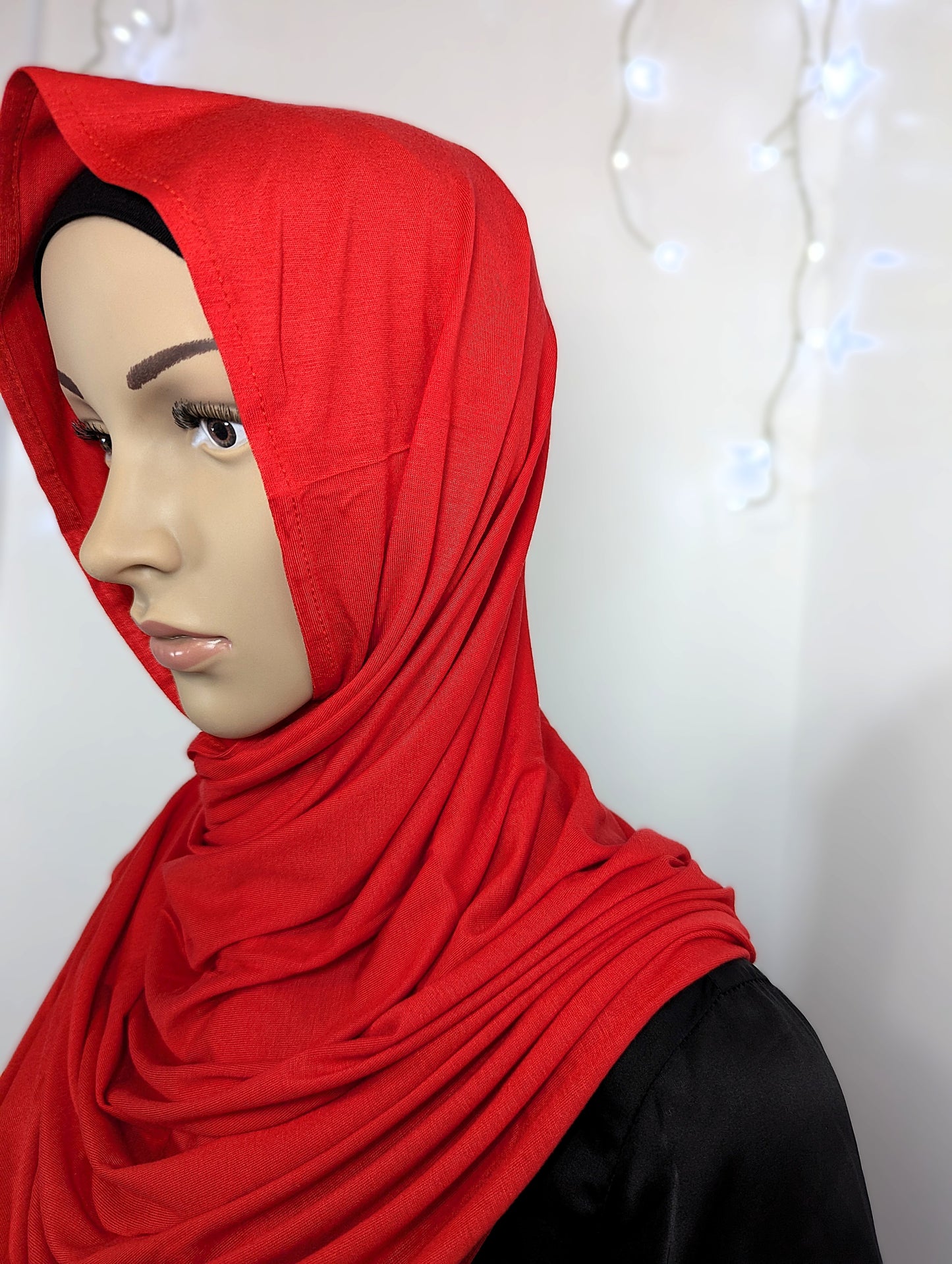 Plain Jersey Scarf -- Red