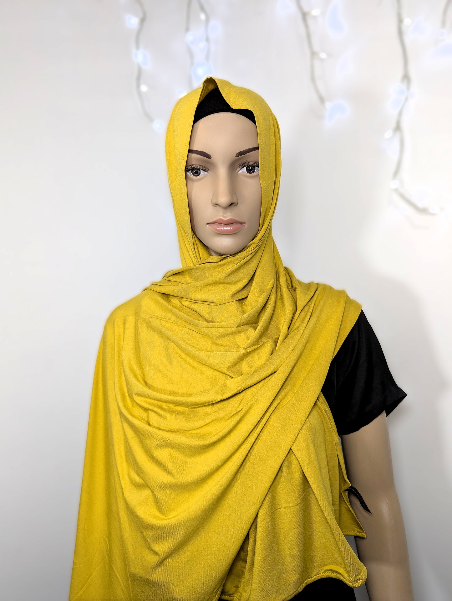Plain Jersey Scarf -- Mustard