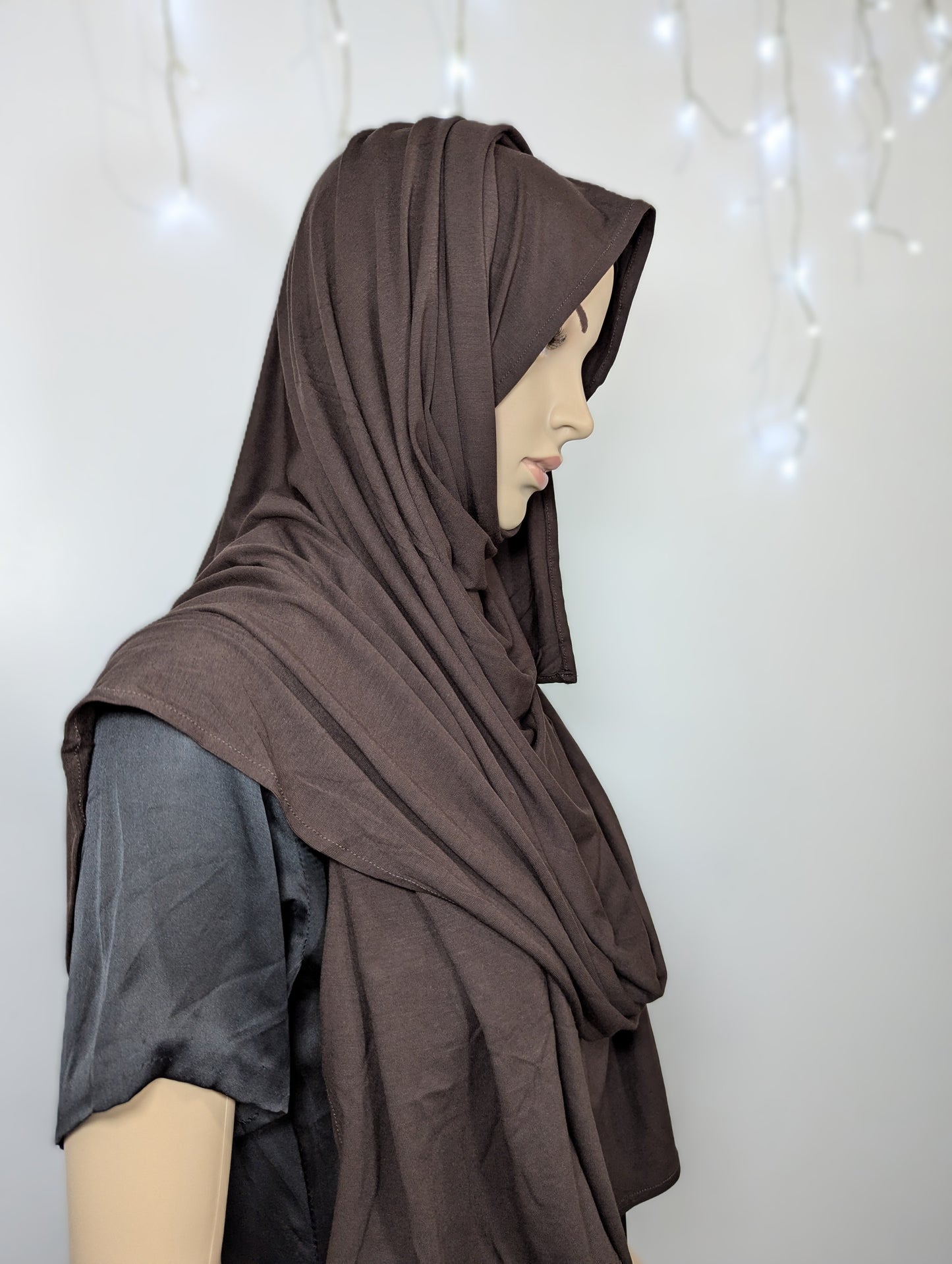 Plain Jersey Scarf -- Espresso