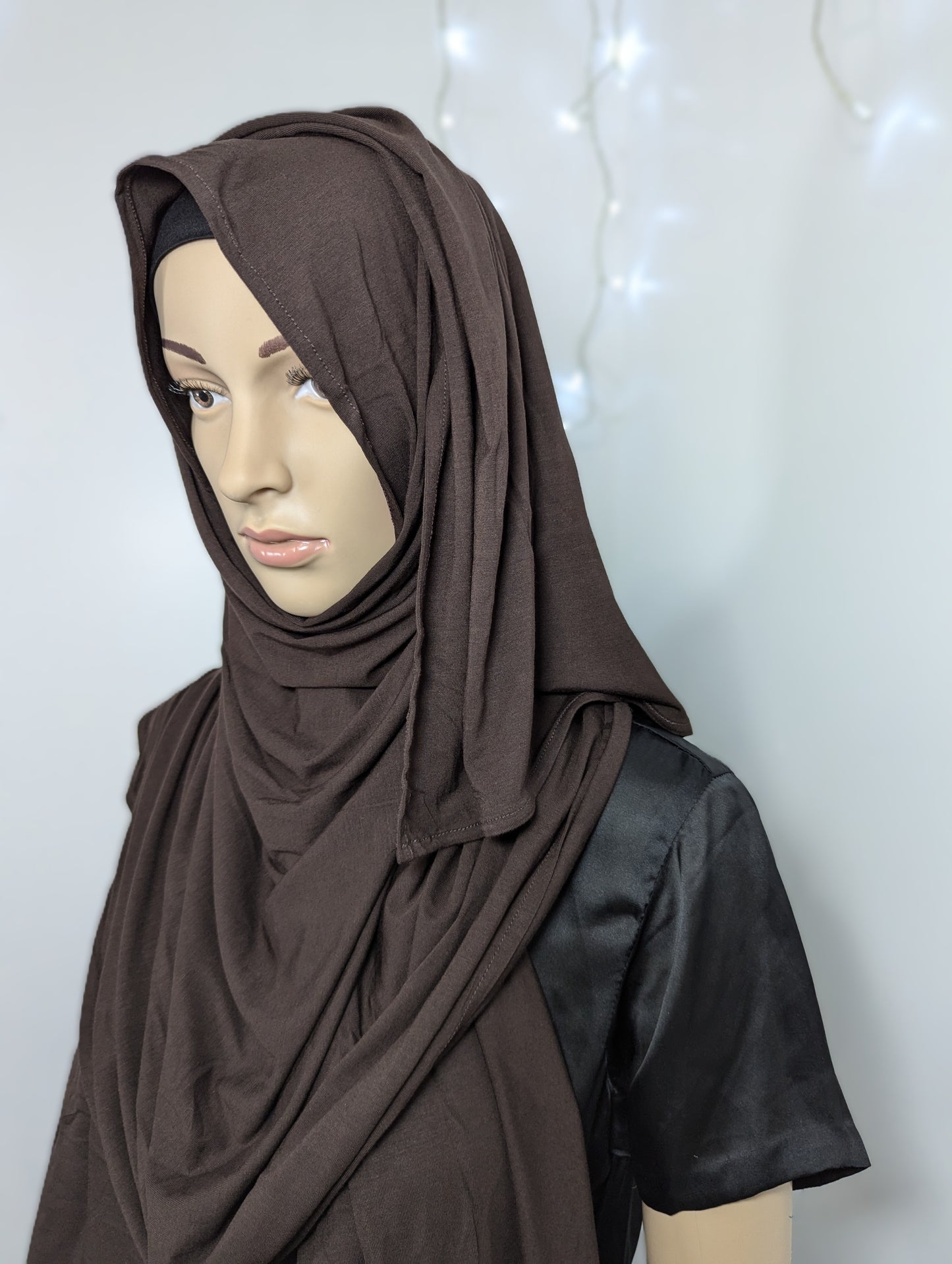 Plain Jersey Scarf -- Espresso