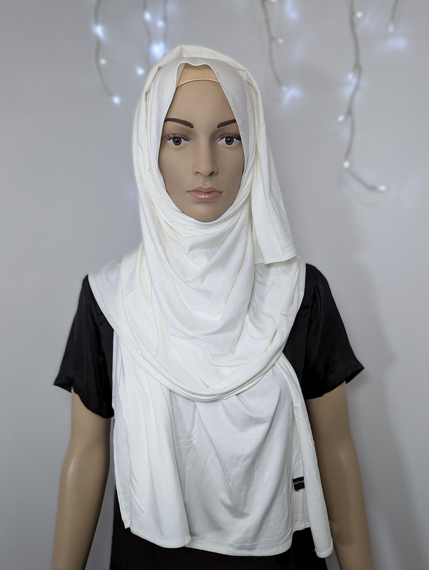 Plain Jersey Scarf -- White