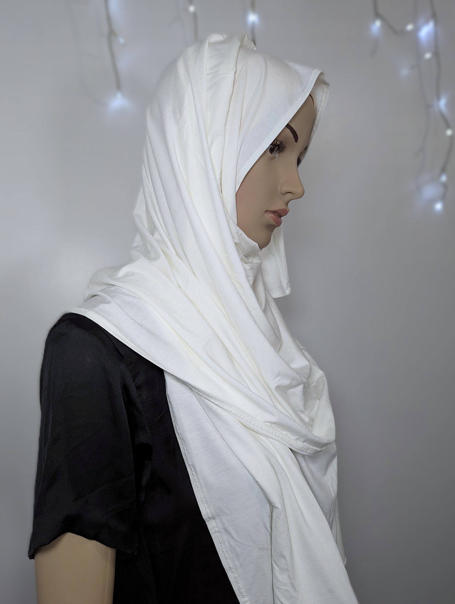 Plain Jersey Scarf -- White