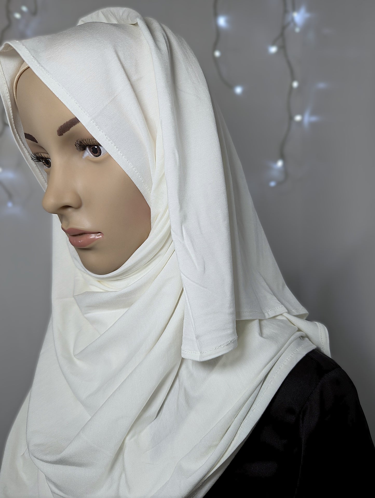 Plain Jersey Scarf -- White