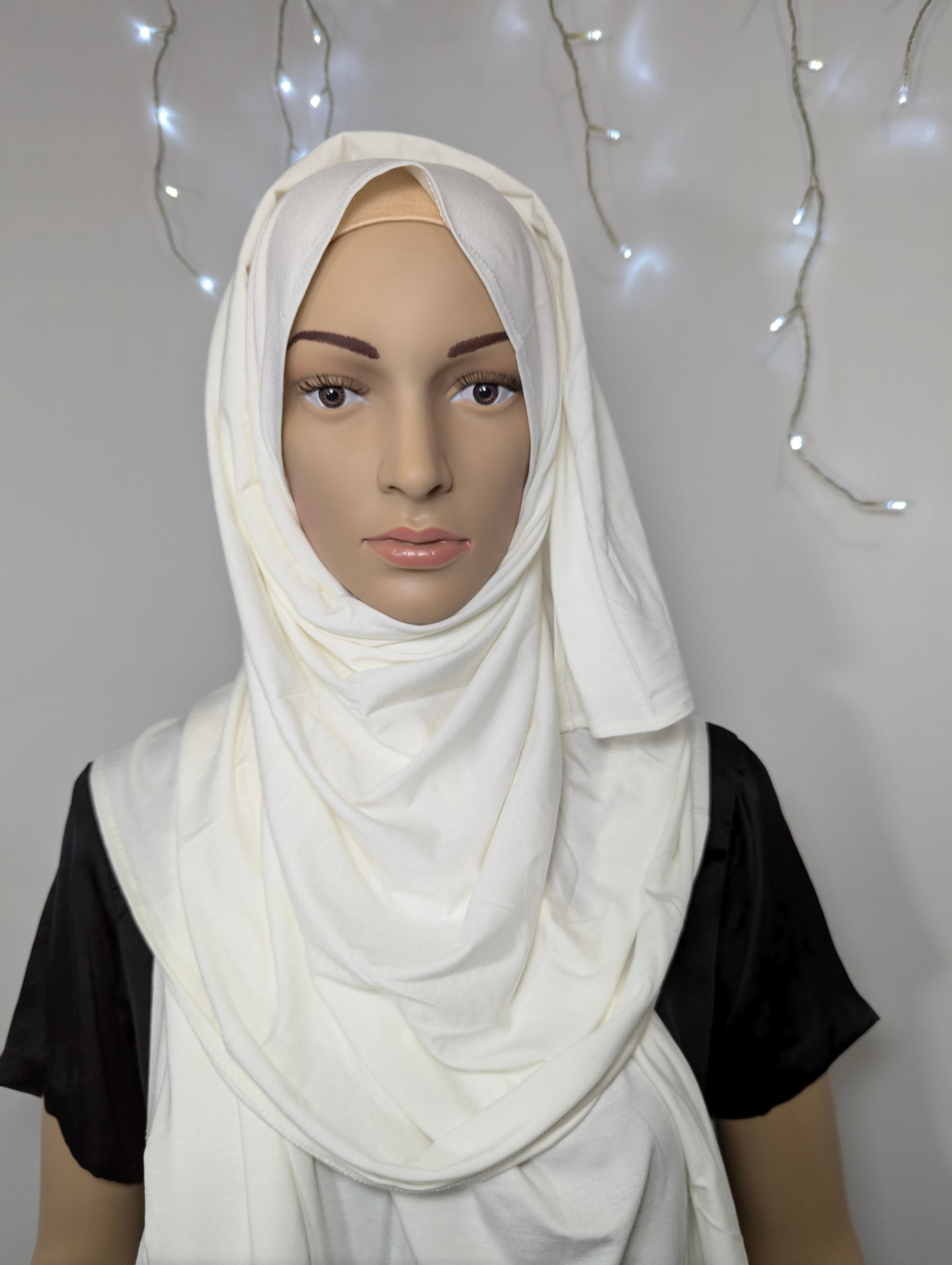 Plain Jersey Scarf -- White
