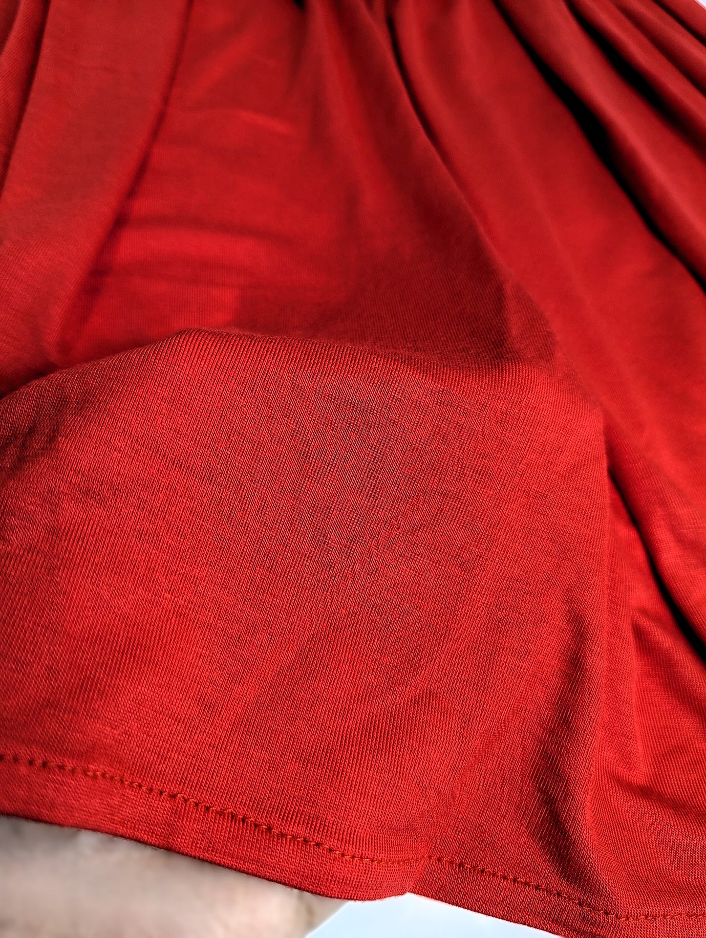 Plain Jersey Scarf -- Red